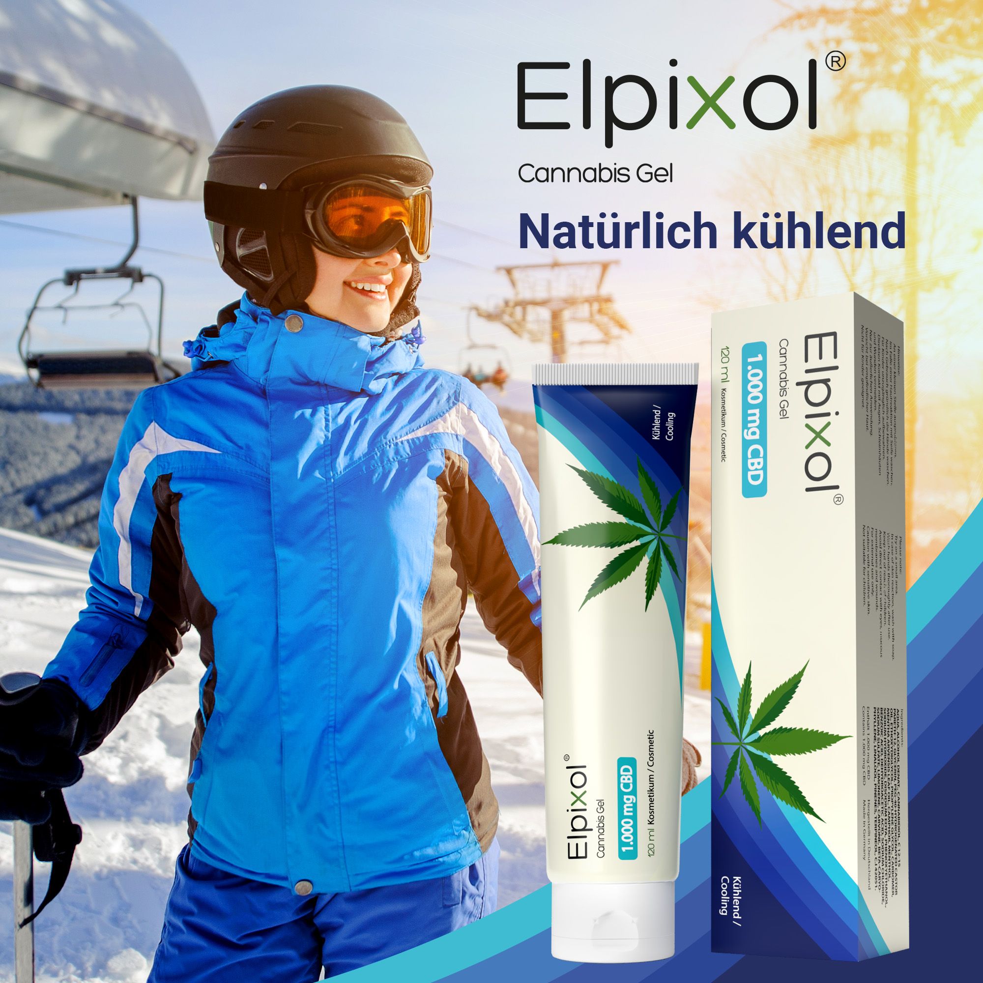 ELPIXOL® Cannabis Gel mit 1.000 mg CBD – Kühlgel