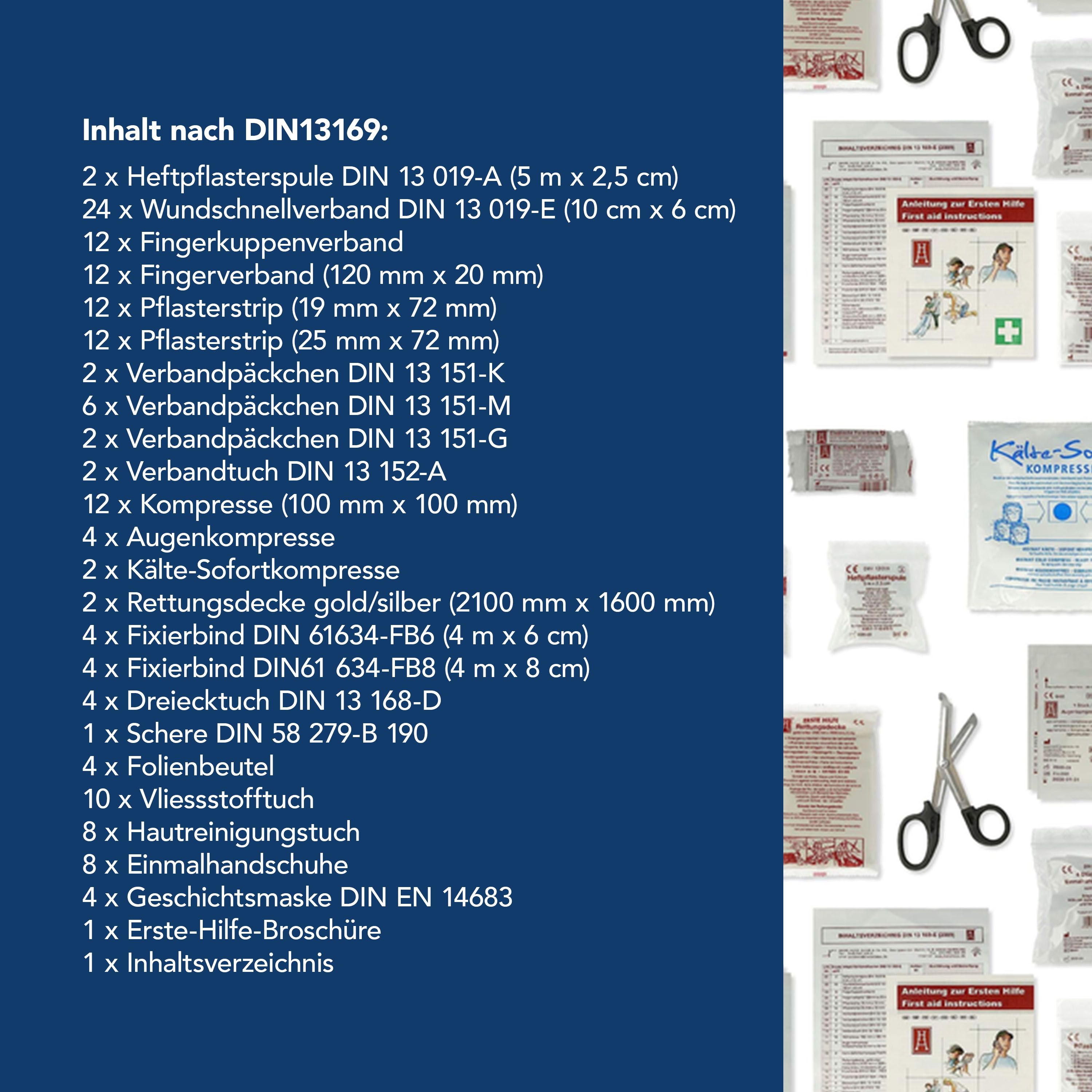 First Aid Only Nachfüllset DIN 13169 für Verbandkasten und -koffer