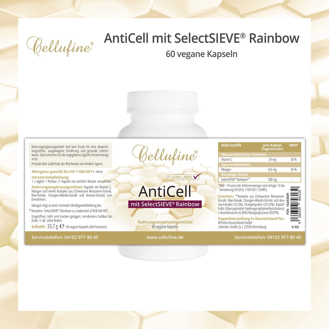 Cellufine® AntiCell SelectSIEVE® Rainbow - Cellulite-Kapseln