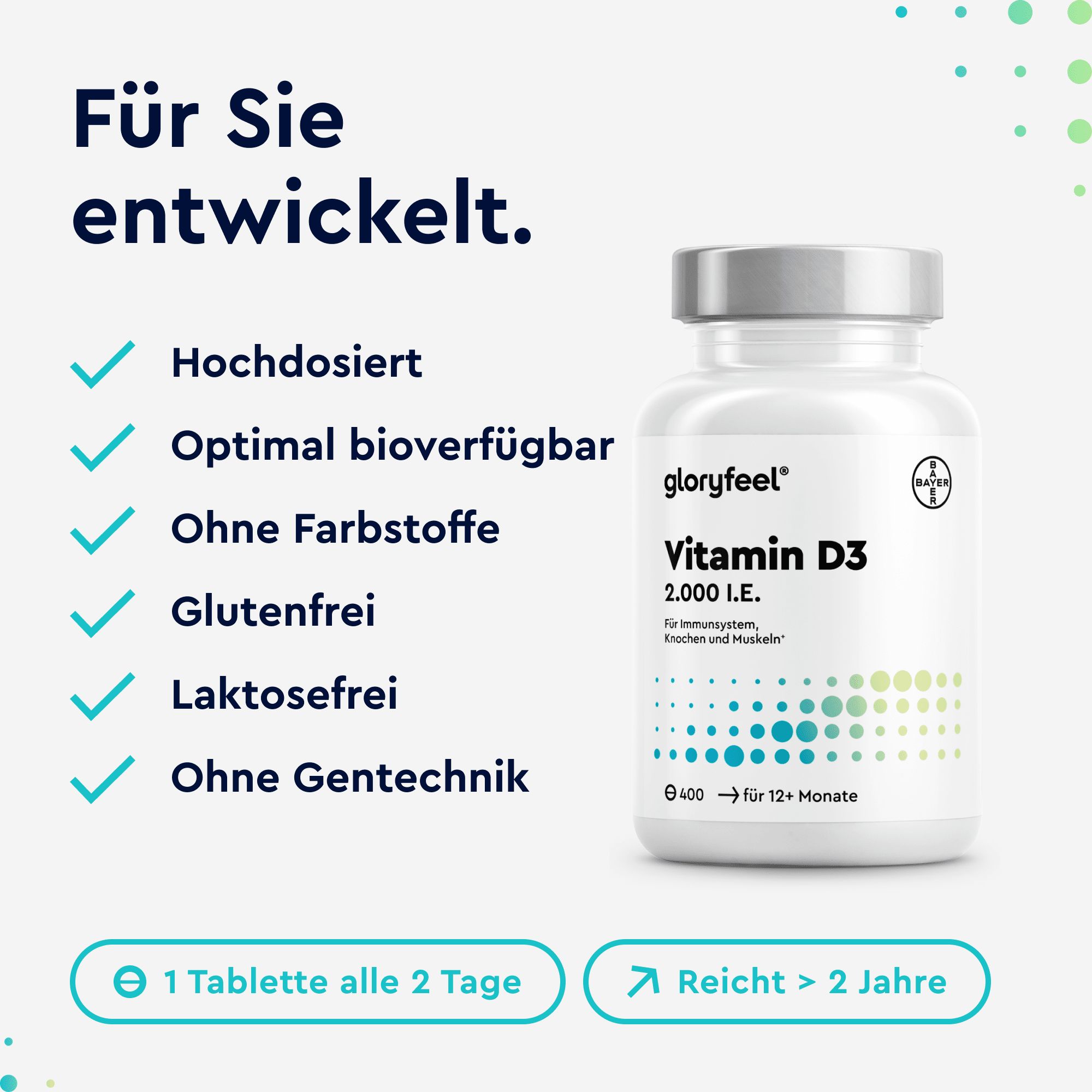 gloryfeel® Vitamin D3 Tabletten