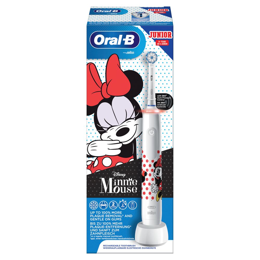 Oral-B - Elektrische Zahnbürste "Vitality Kids - Minnie Mouse" in Weiß