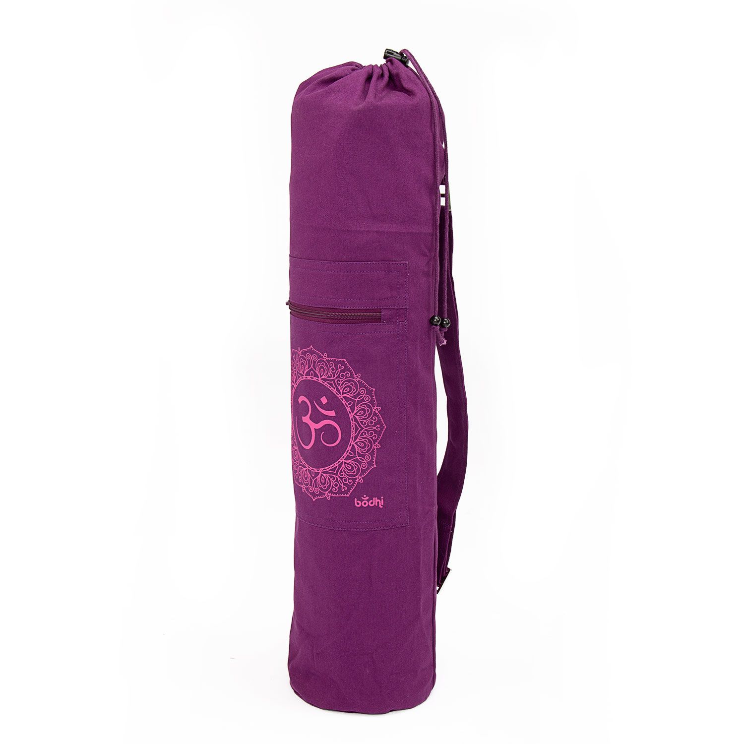 bodhi Shakti Toploader Bag "OM" lila, Baumwolle