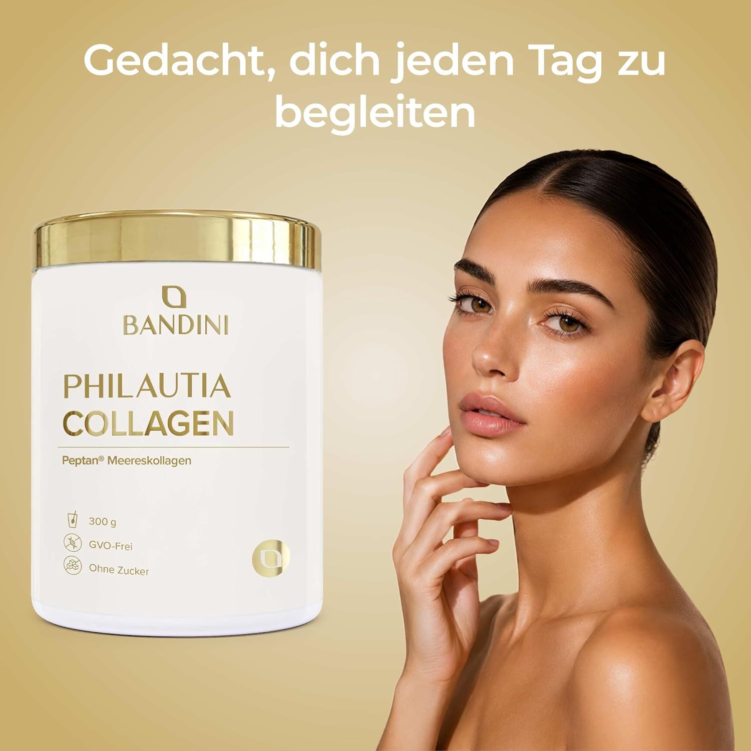 Bandini Philautia Collagen. 300g Peptan Meereskollagen. GVO-frei, ohne Zucker.