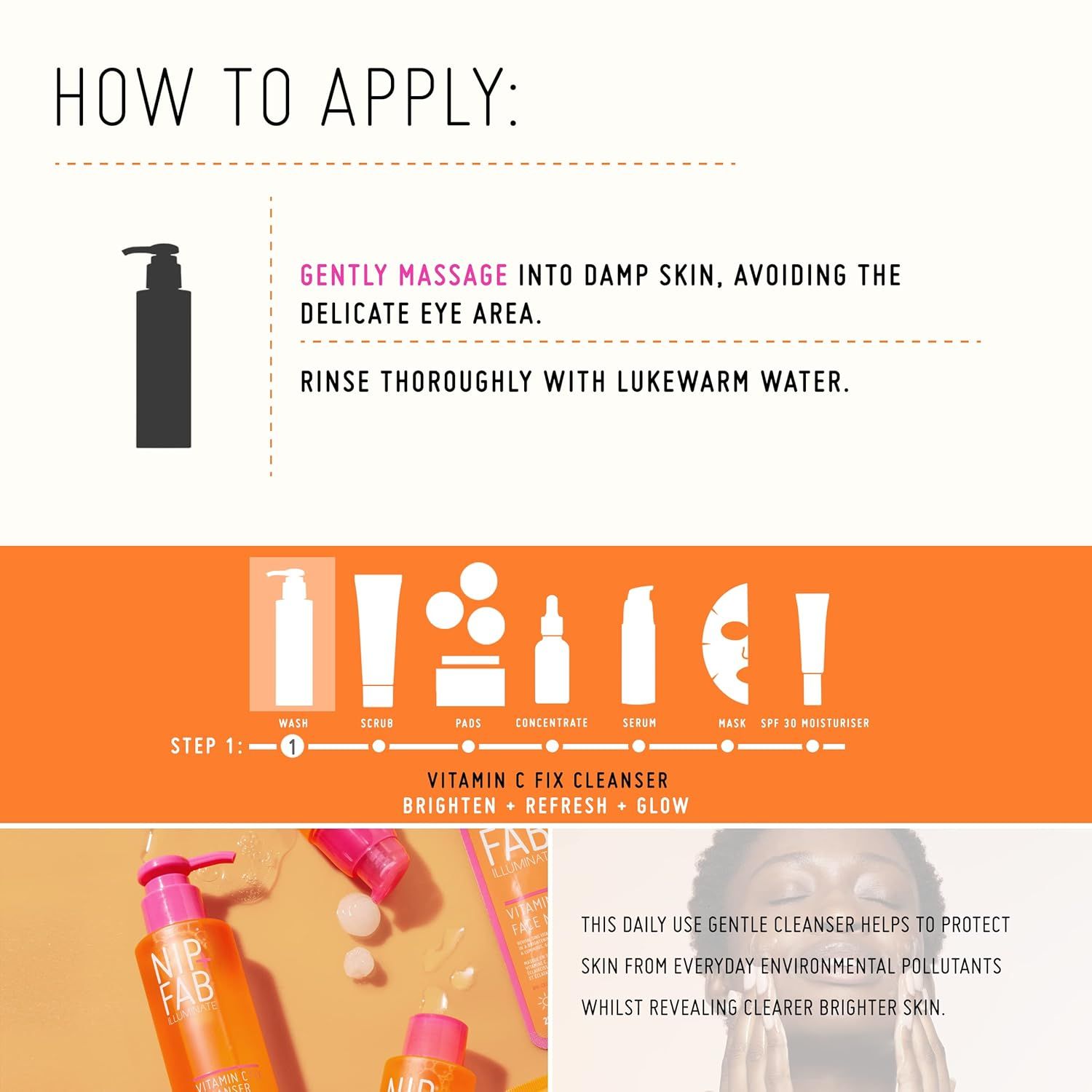 Nip+FabNip + Fab Vitamin C Fix  Gesichtsreinigungsgel