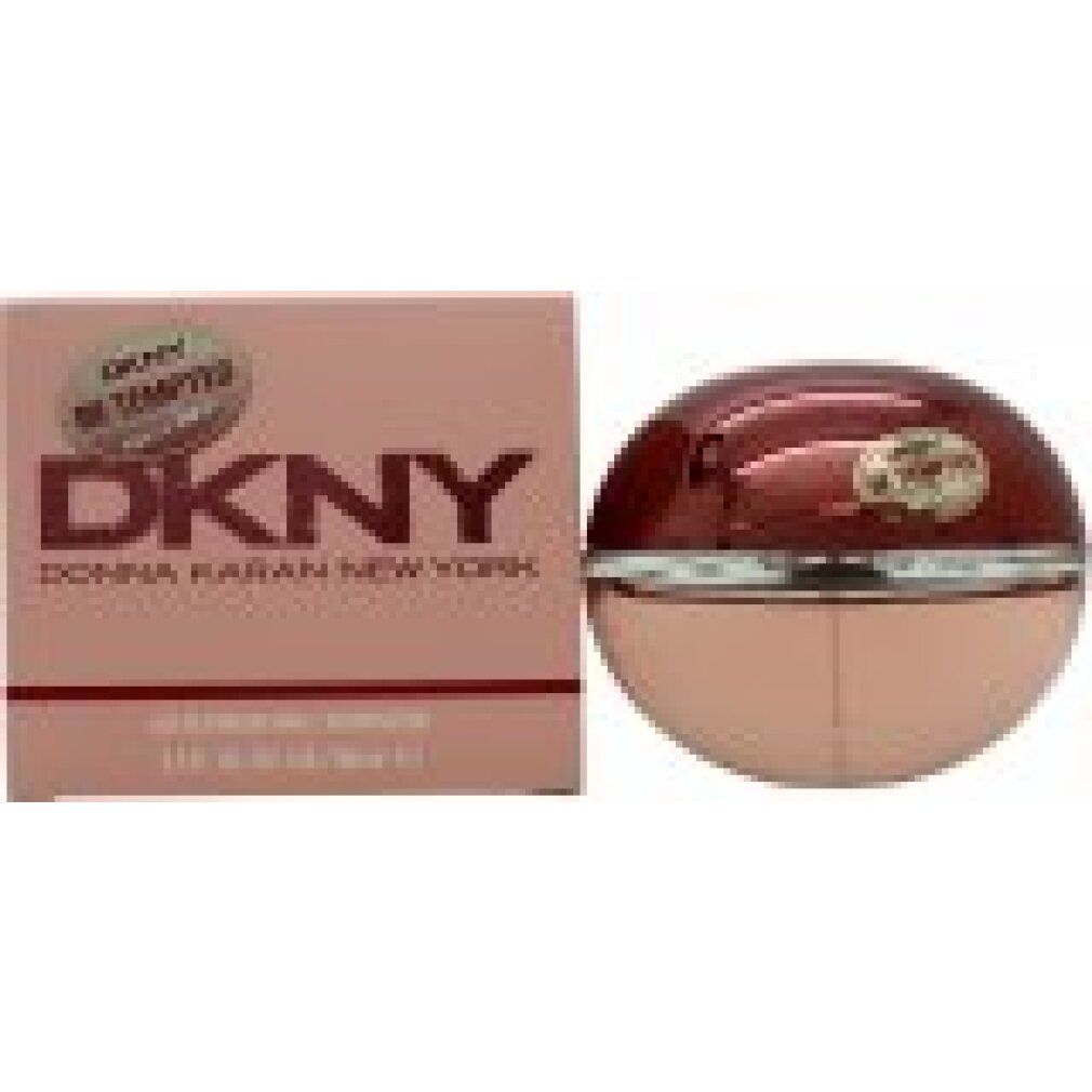 DKNY Be Tempted Eau So Blush Flakon und Verpackung. Rotes und rosa Design.