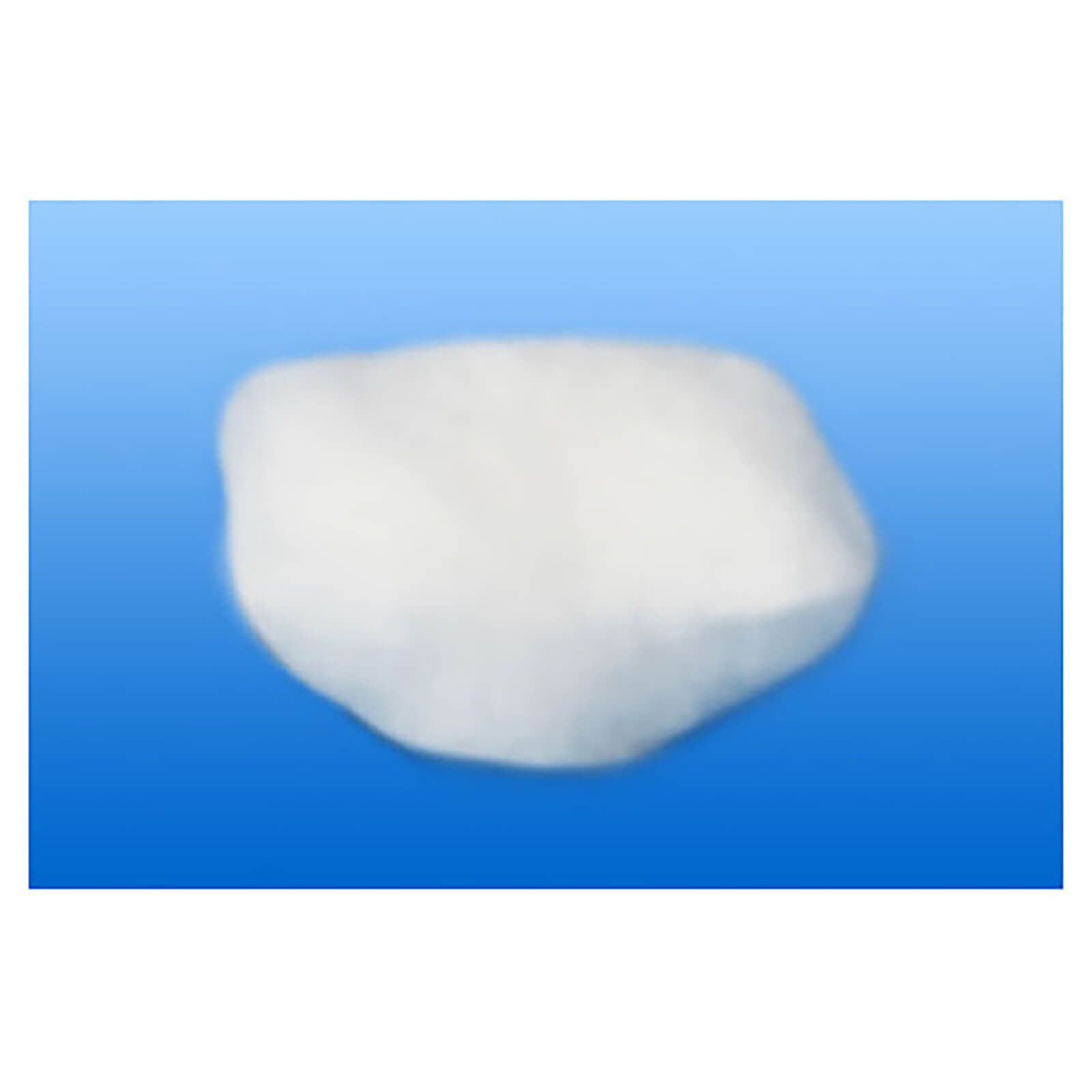 Einzelne Watte Tupfer. Quadratische Form, weiß.