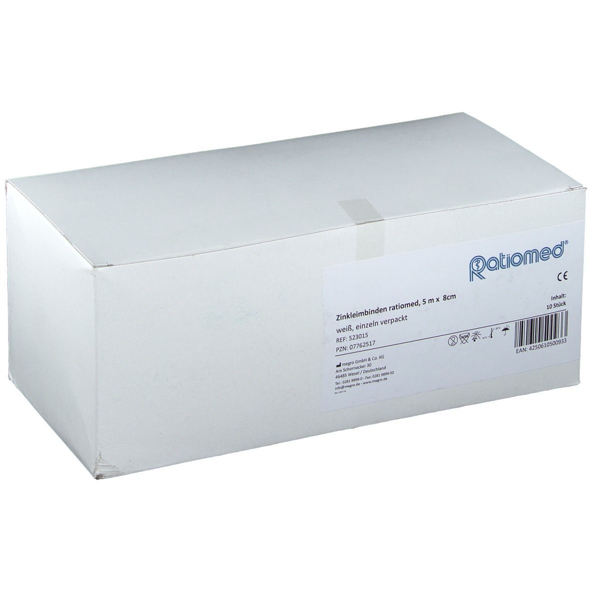 ratiomed Zinkleimbinden weiß 8 cm x 5 m