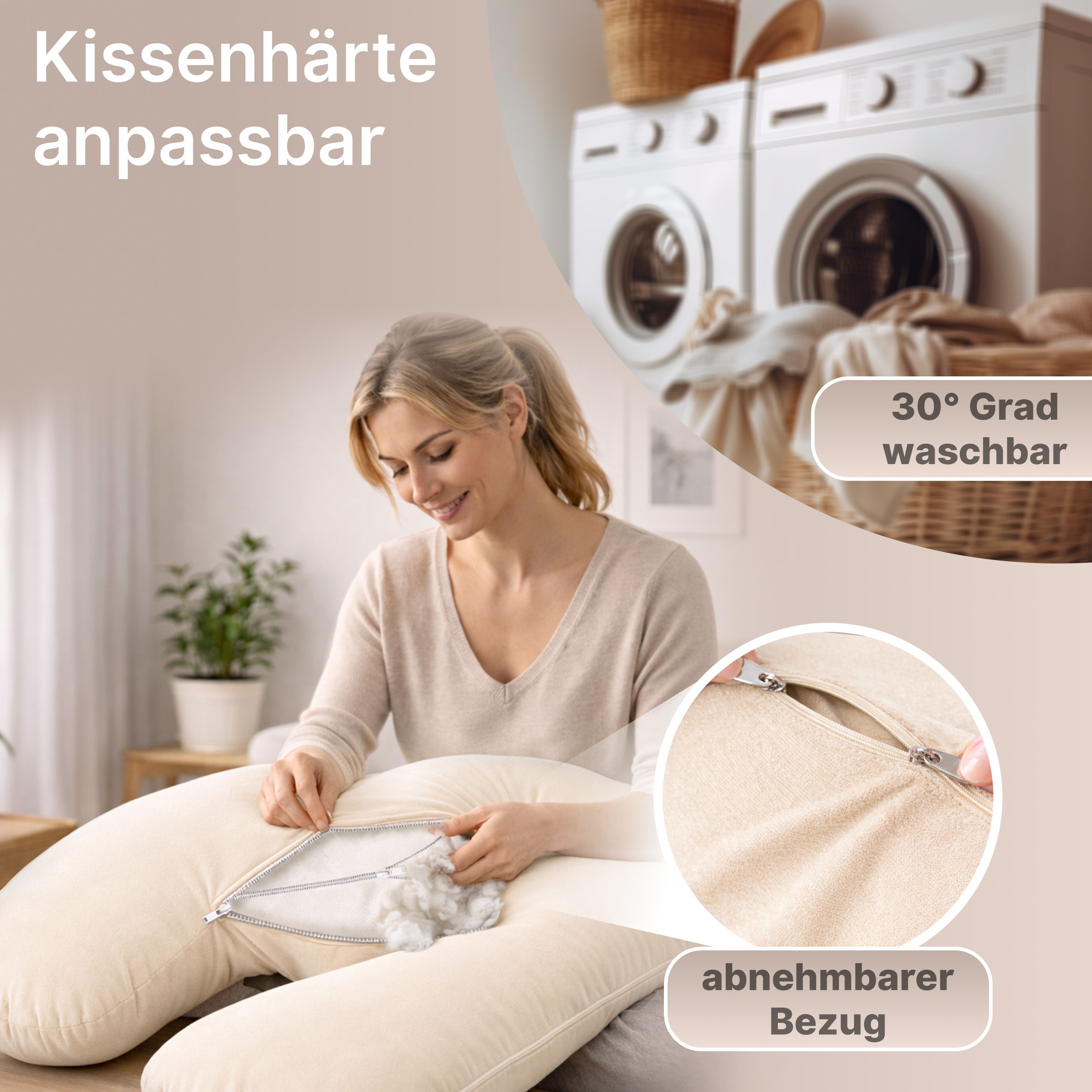 Multifunktions-Körperkissen mit Schlafmaske