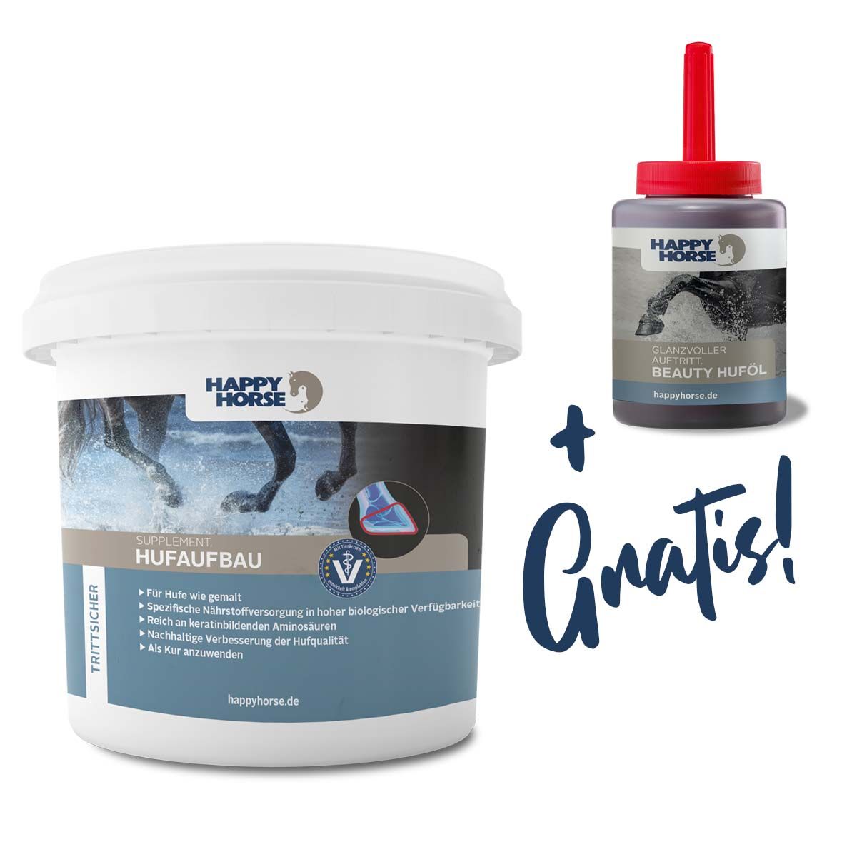 Happy Horse Hufaufbau + Beauty Huföl gratis!