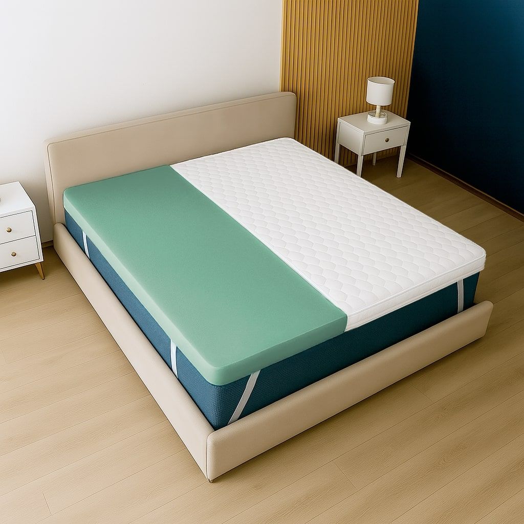 The White Stone Matratzentopper 160x190 aus Memory Foam mit Höhe 5 cm