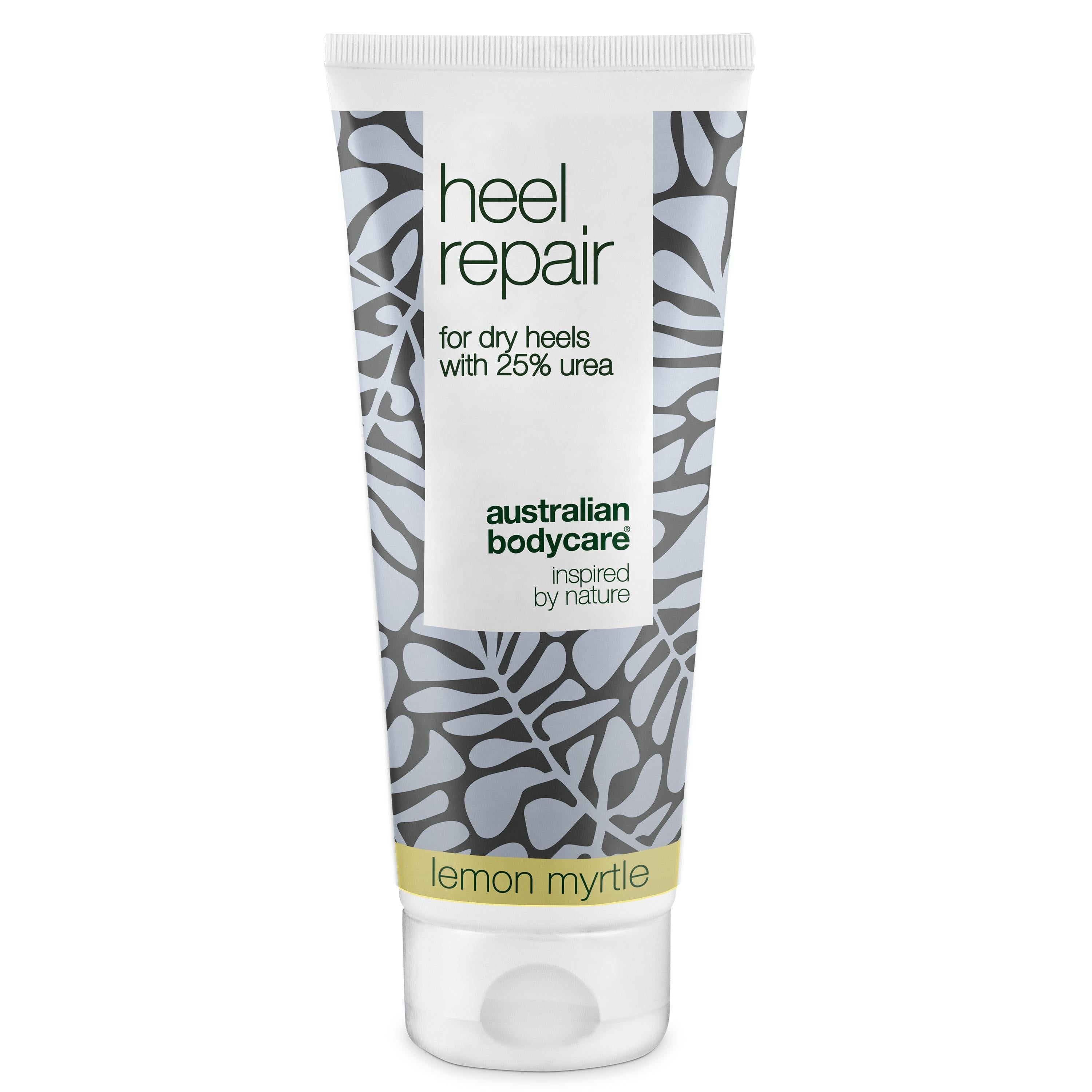 Creme-Tube mit Aufschrift 'Heel Repair' und 'Australian Bodycare'.