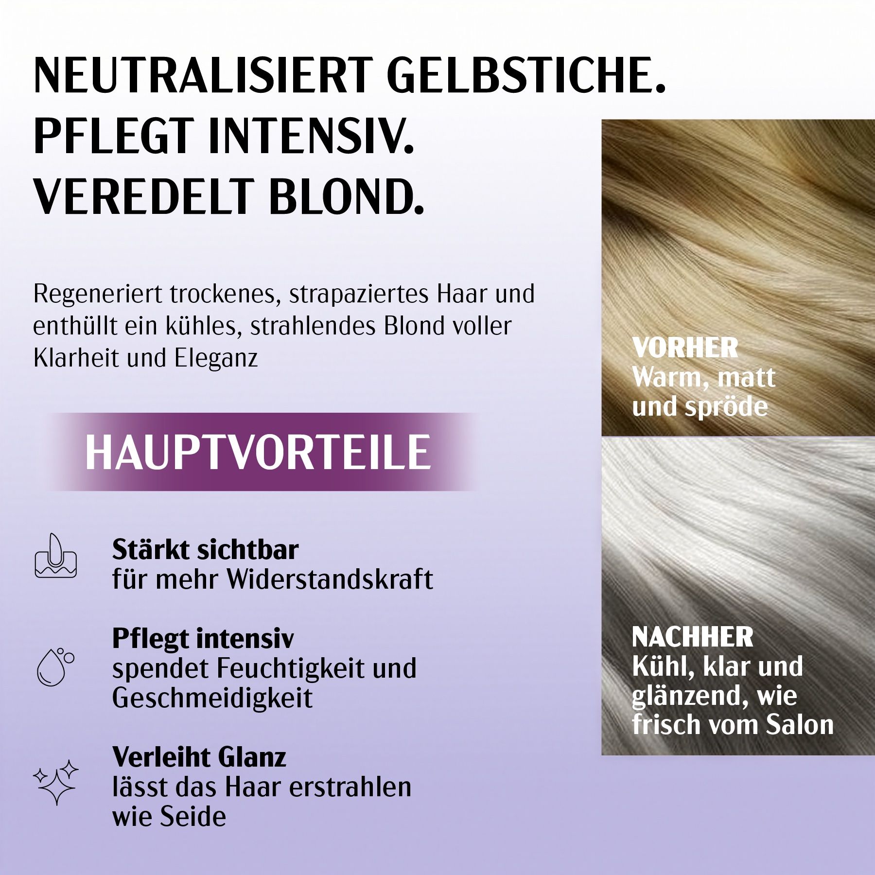 Karseell Haarmaske Purple für Blondes Blondiertes Graues Haar