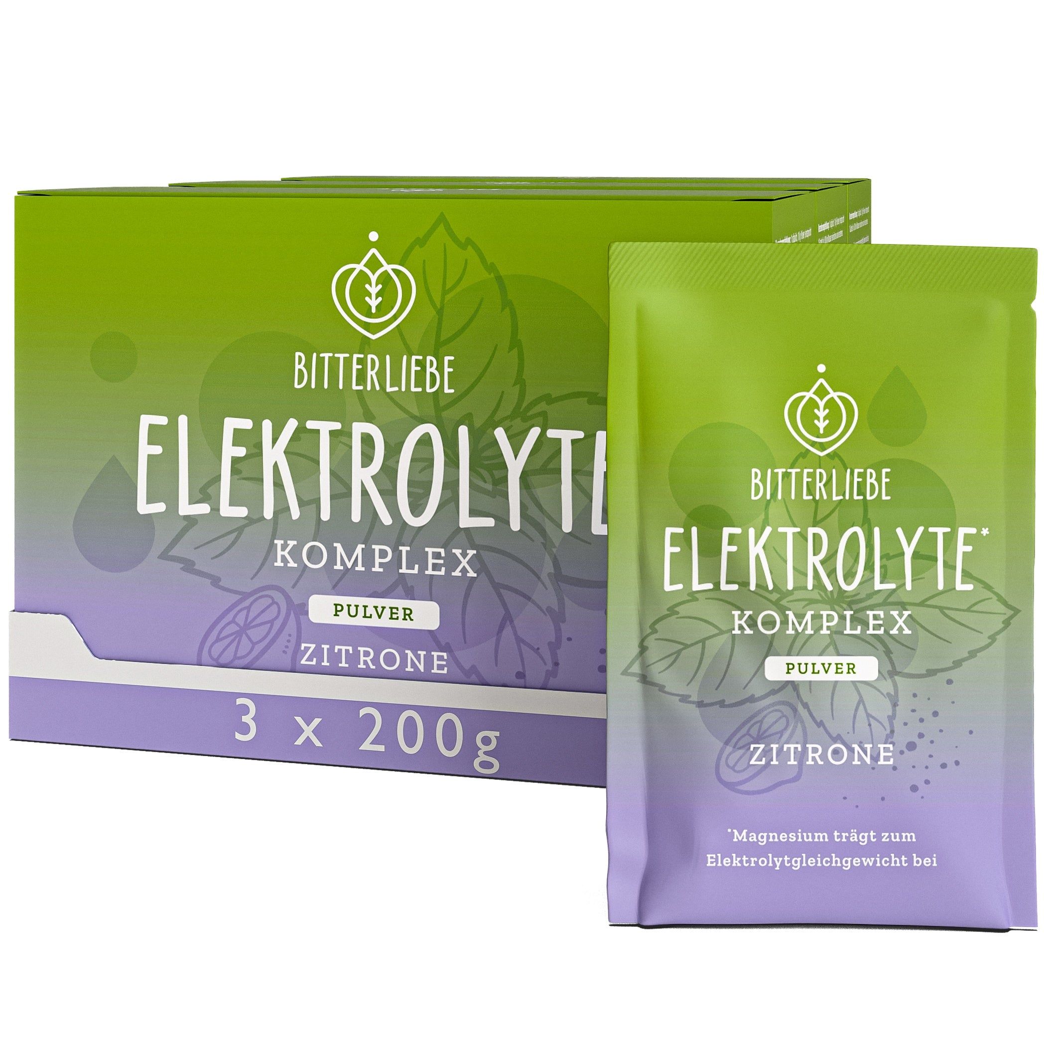 BitterLiebe Elektrolyte* Komplex Zitrone - Elektrolyt Pulver mit Magnesium & Kalium
