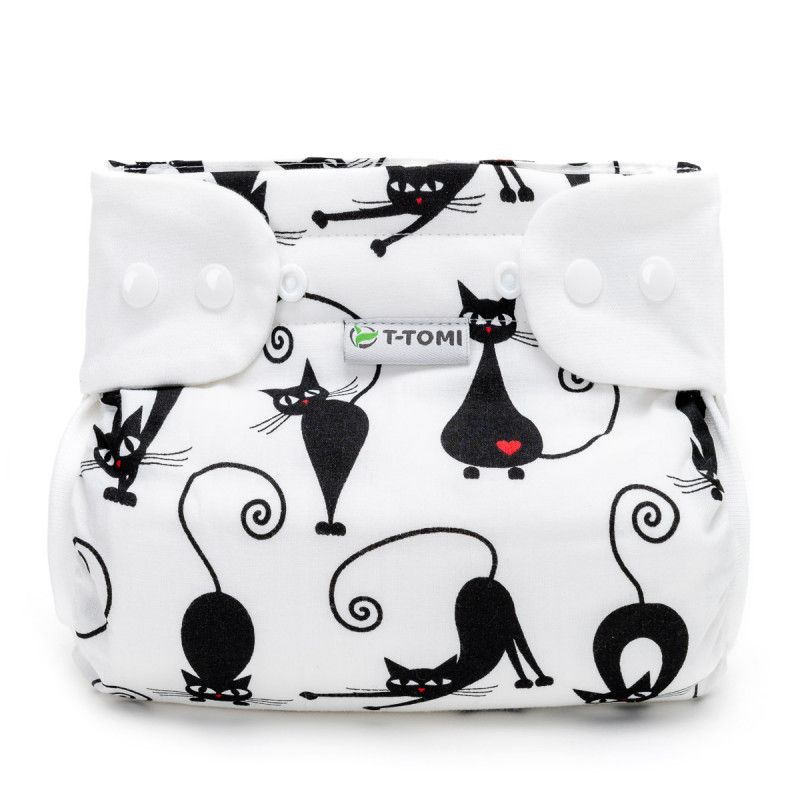 T-TOMI Orthopädisches Spreizhöschen für breites Wickeln - druckknöpfe Cats (3-6 kg)