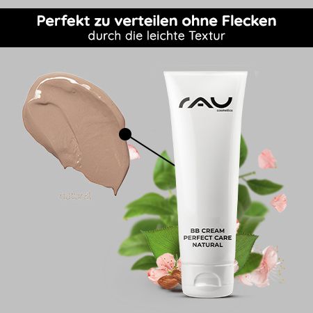 RAU Cosmetics BB Cream Natural - gut deckendes Make-Up, Pflege, UV-Schutz - Getönte Tagescreme 5in1