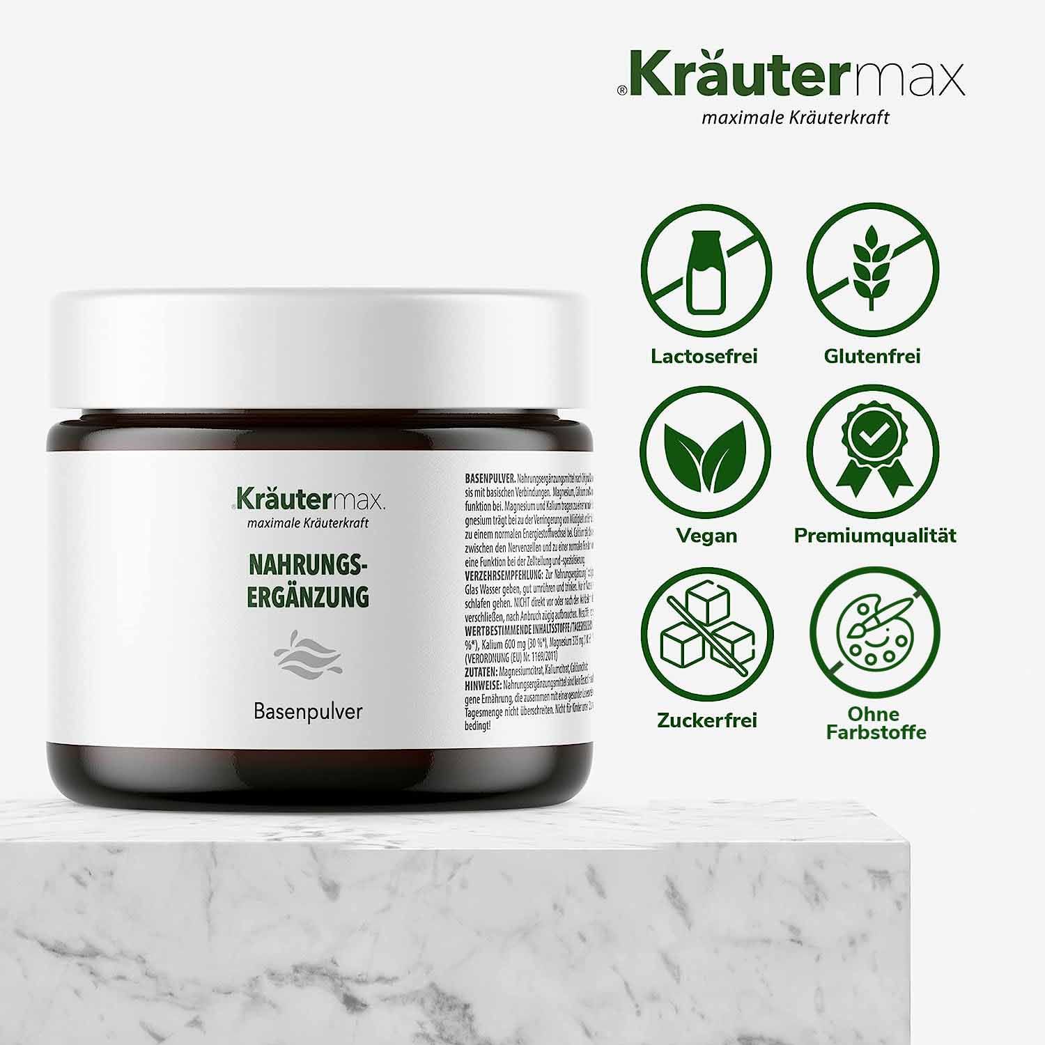 Kräutermax Basenpulver ohne Zucker