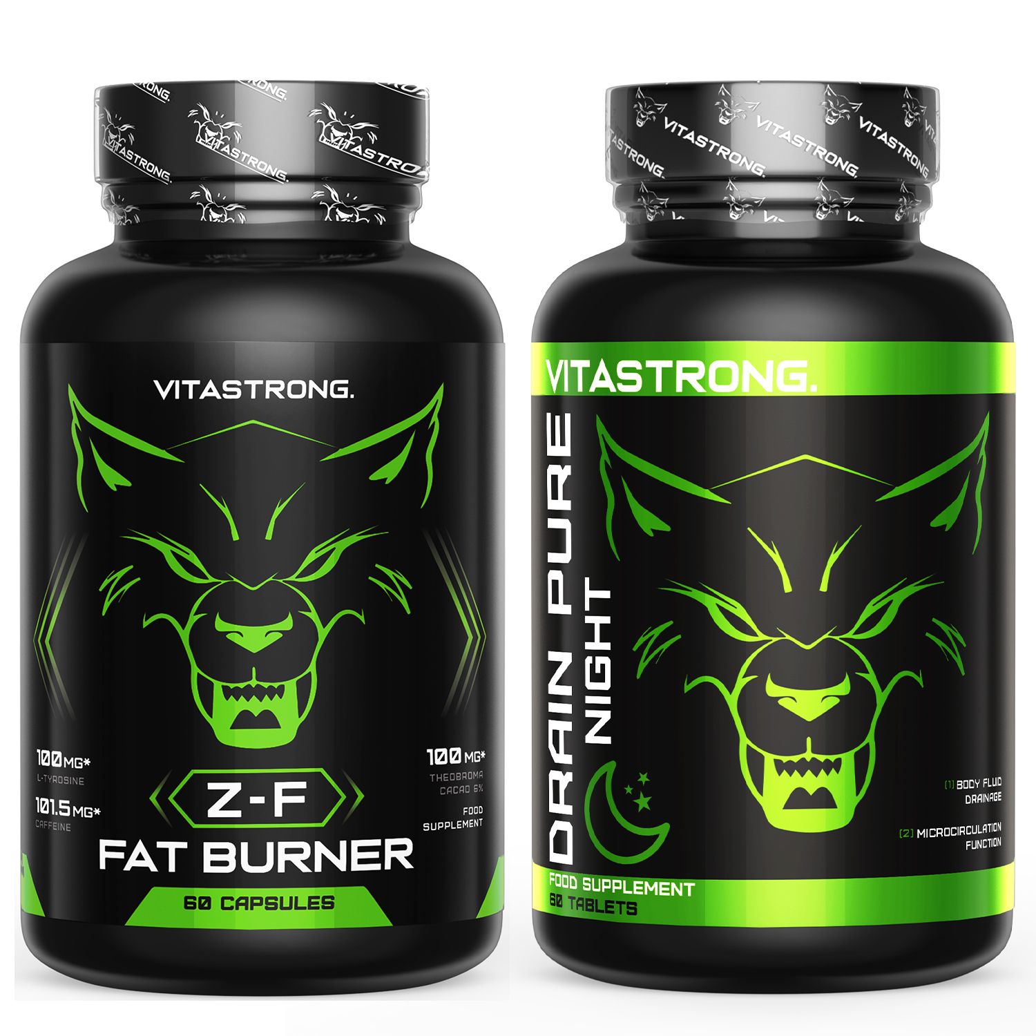 Vitastrong Z-F & DrainPure Night – Thermogenes und nächtliches Drainage-Supplement