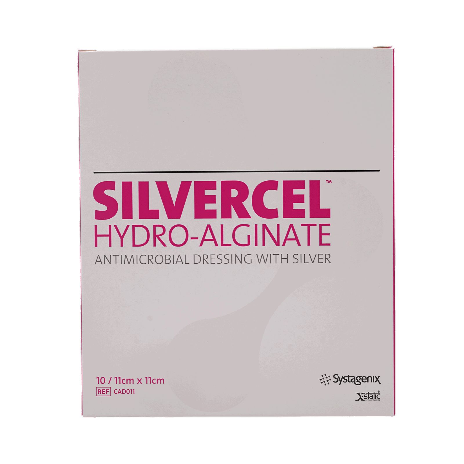 SILVERCEL HYDRO-ALGINATE antimikrobielle Wundauflage mit Silber, 10 x 11 cm.