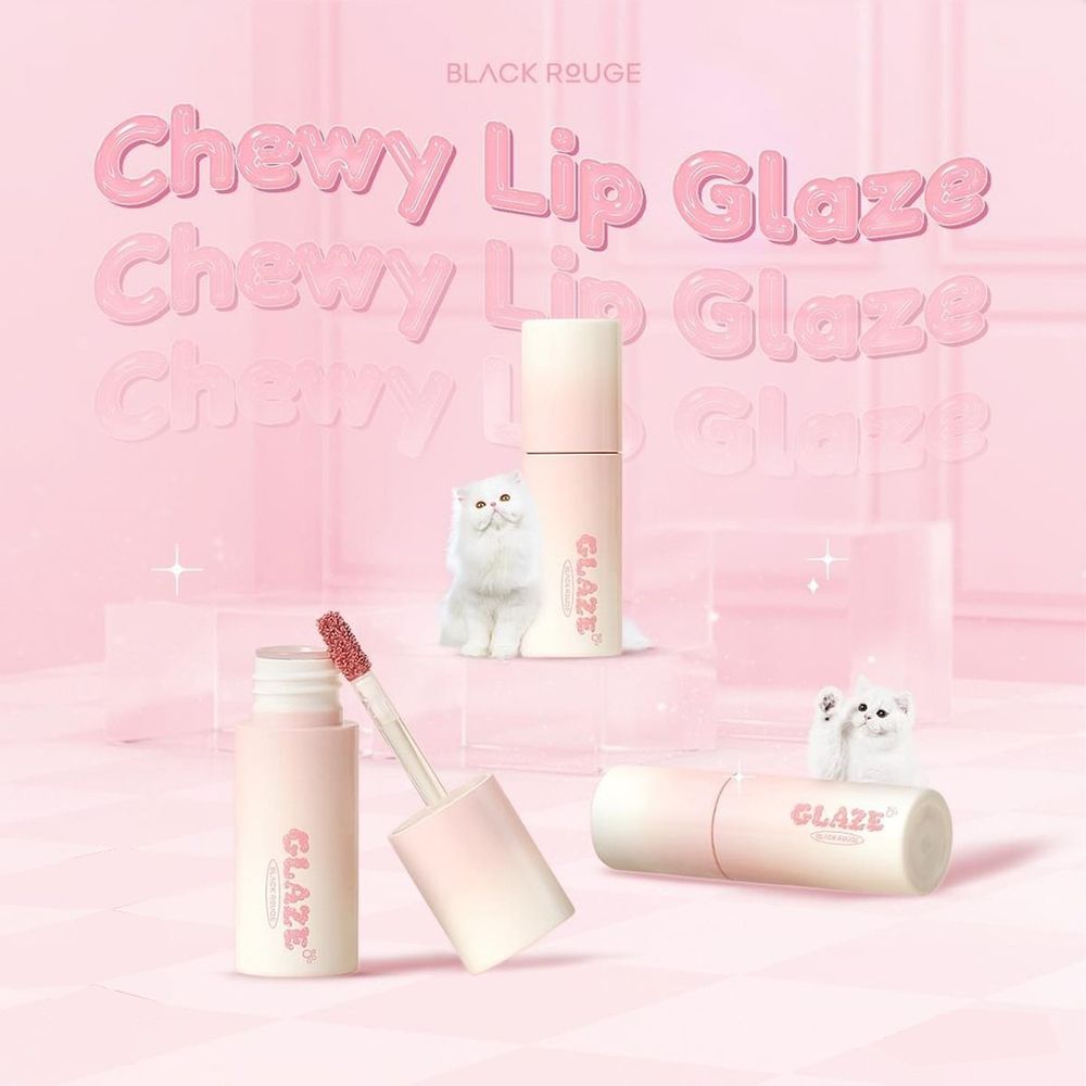 Mehrere Lip Glaze-Tuben. Aufschrift "Chewy Lip Glaze" und "GLAZE".