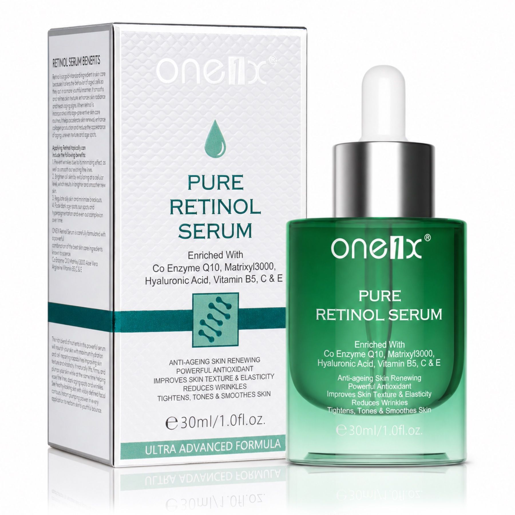 P-beauty Gesichtsserum Retinol Serum Hyaluronsäure Vitamin B5 C E