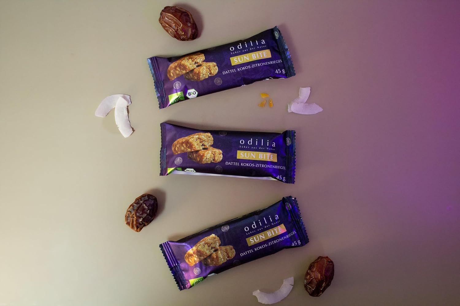 odilia SunBite Bio Dattel-Kokos Zitronenriegel
