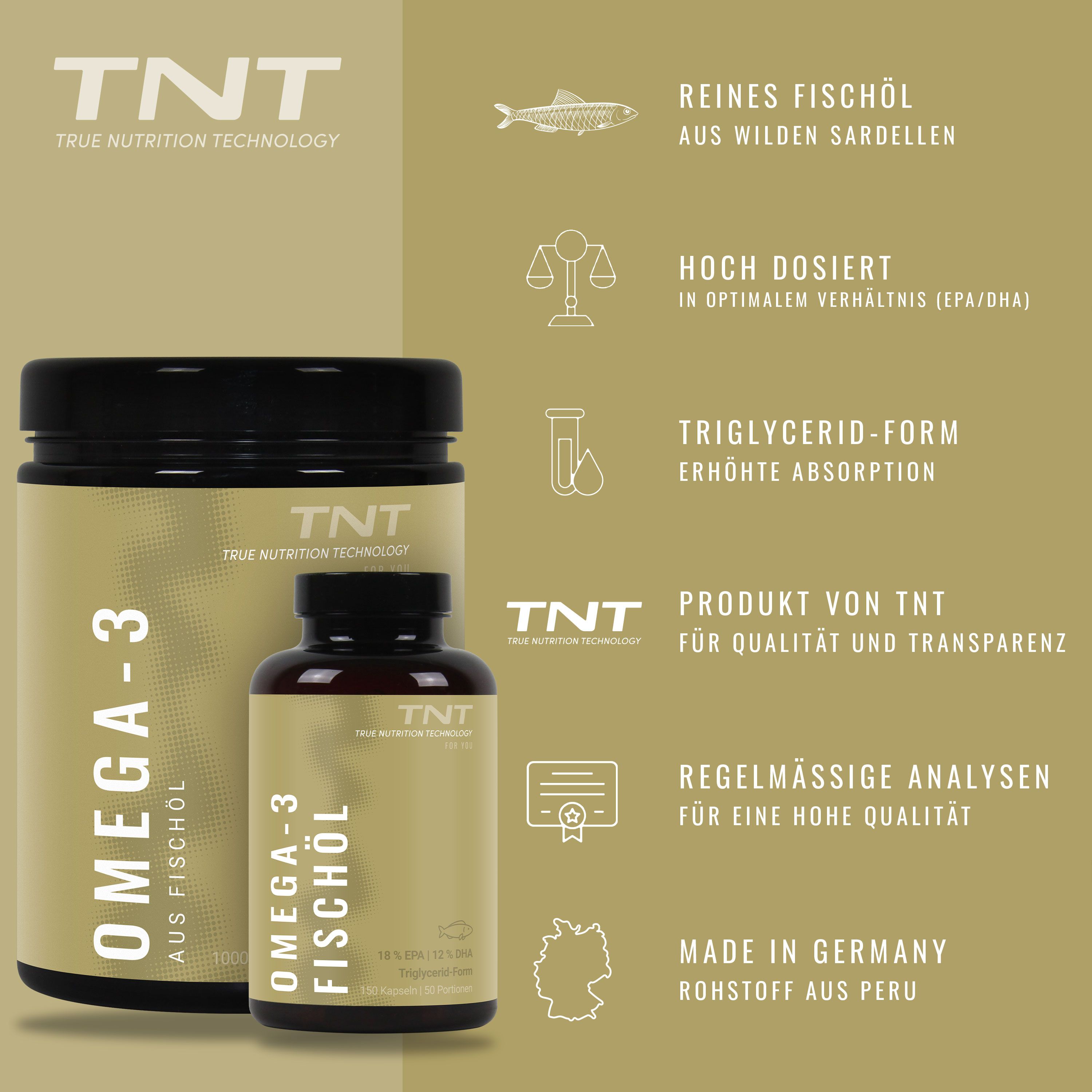 TNT Omega 3 - Fischöl in natürlicher Triglycerid-Form