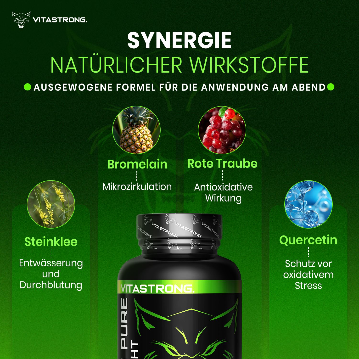 Vitastrong Z-F & DrainPure Night – Thermogenes und nächtliches Drainage-Supplement