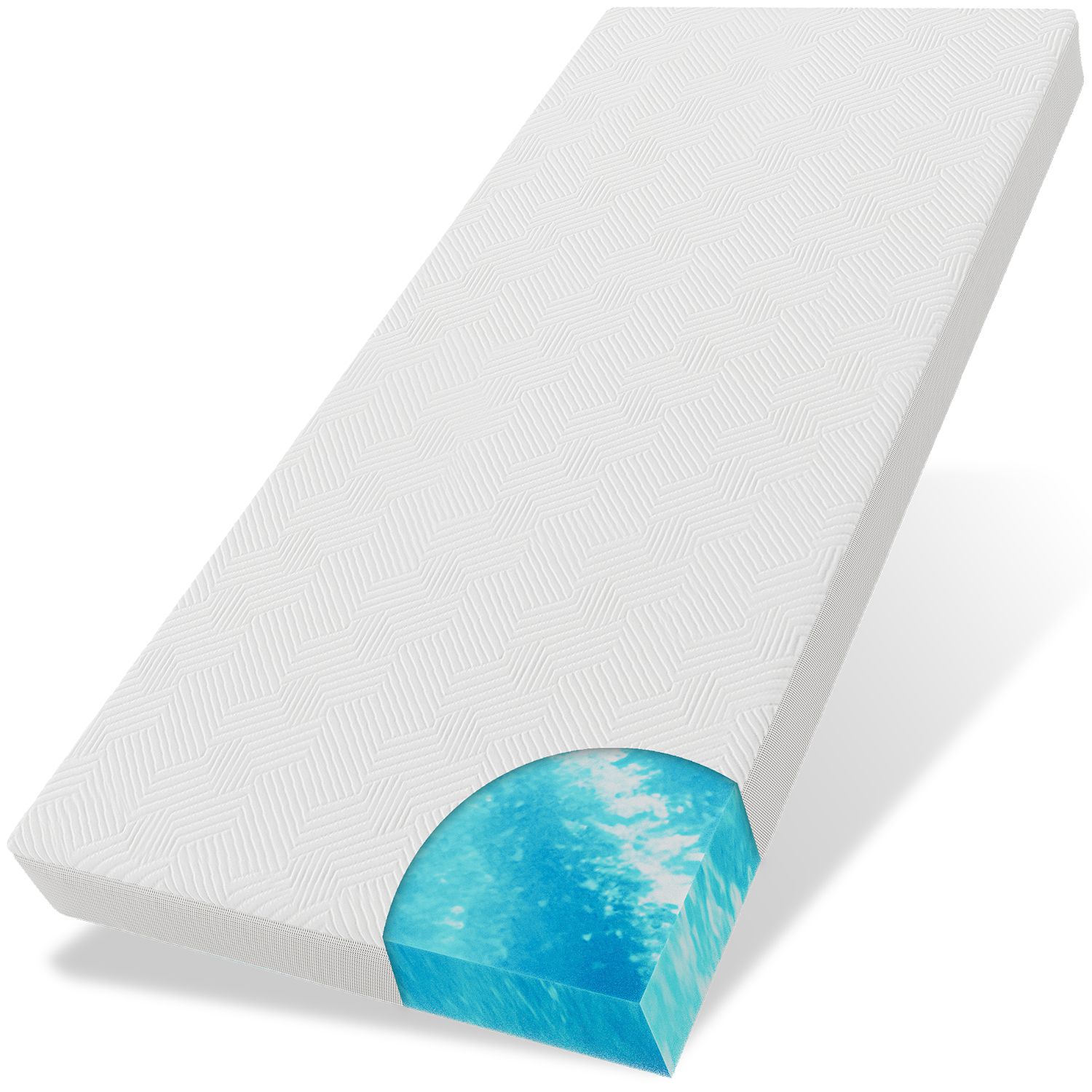 ELONEO Matratzentopper aus Gel, für Hausstauballergiker, schadstoffgeprüft, waschbar