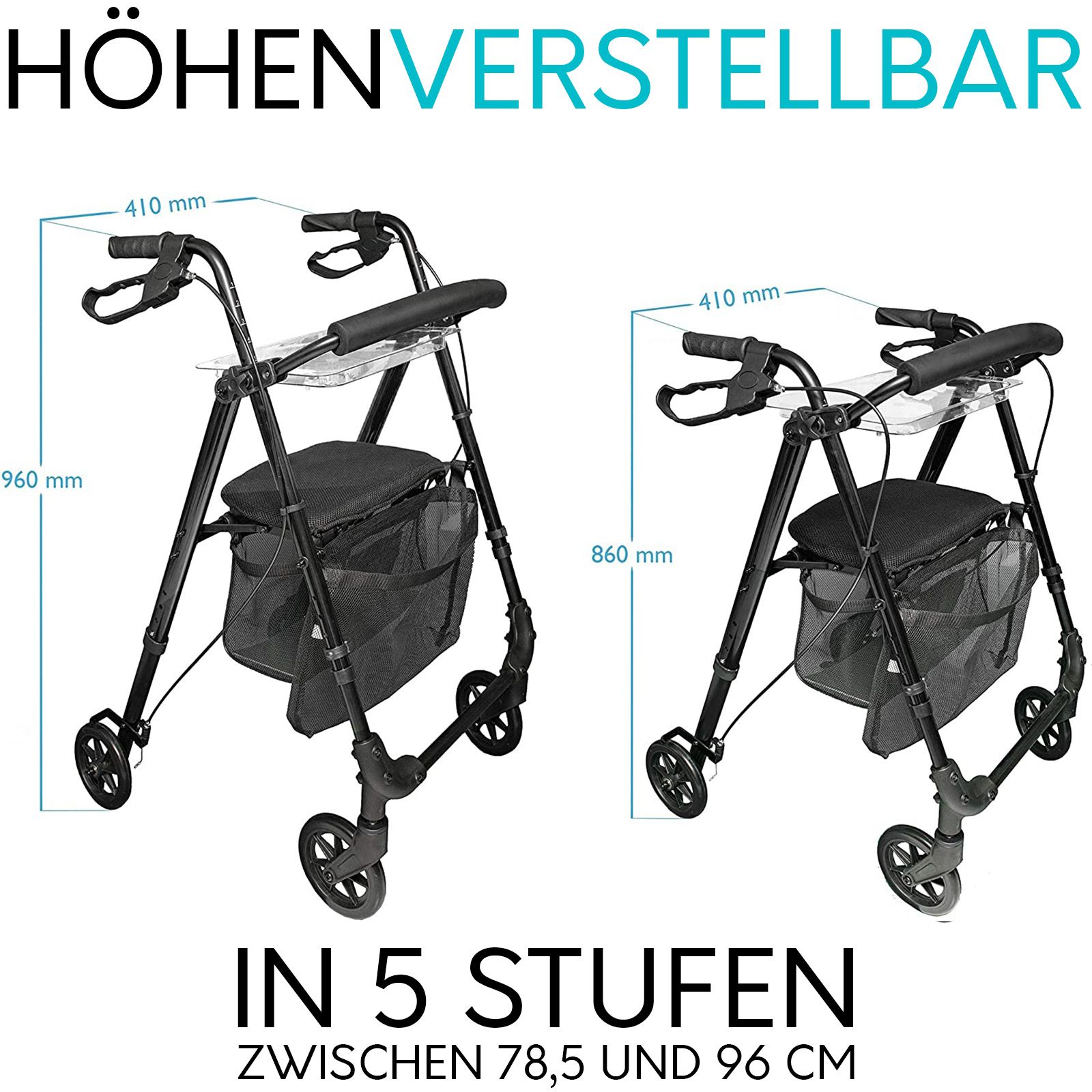 Mobility Plus+ Wohnungs-Rollator IR10+ - Der wendige Indoor Rollator