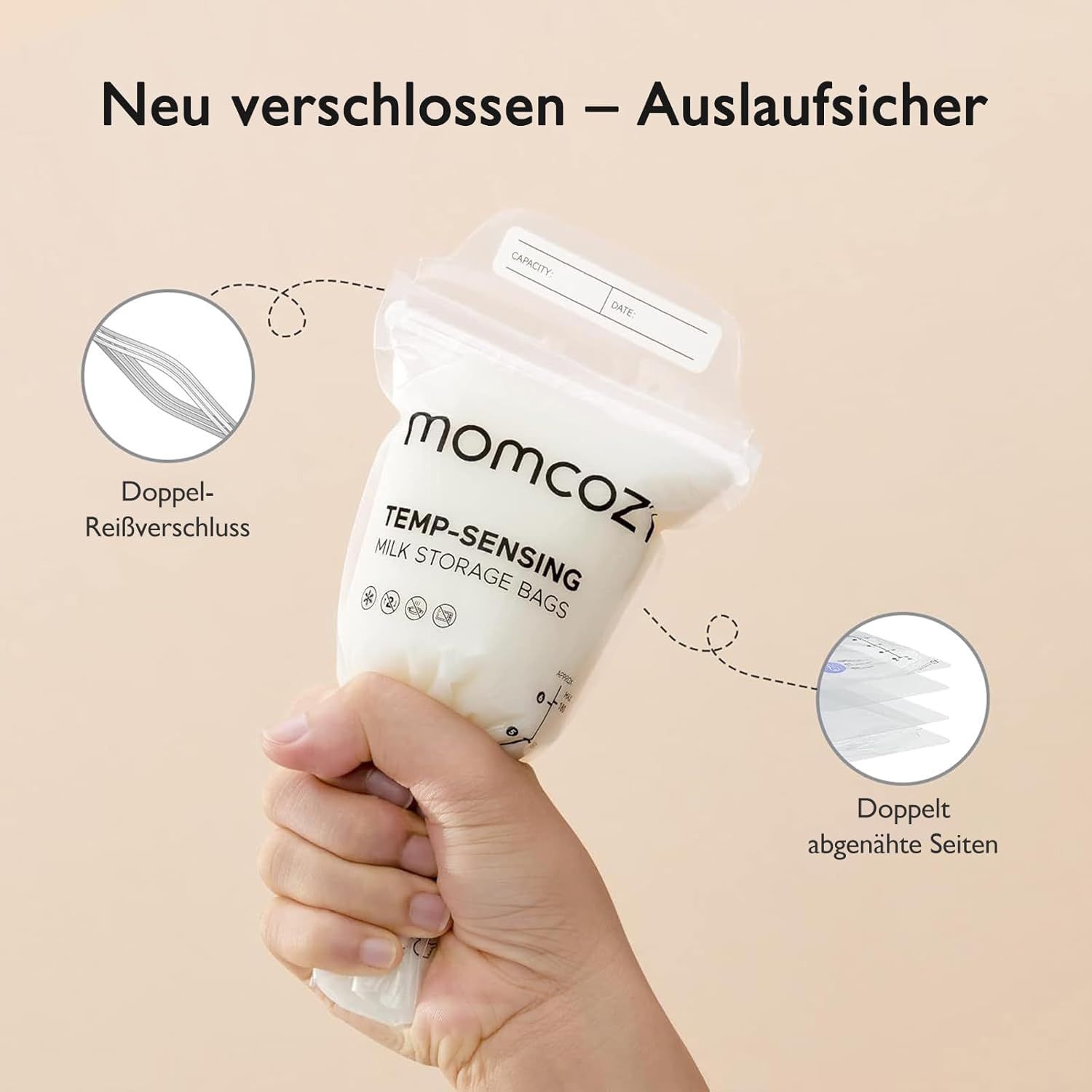 Momcozy Muttermilch-Aufbewahrungsbeutel