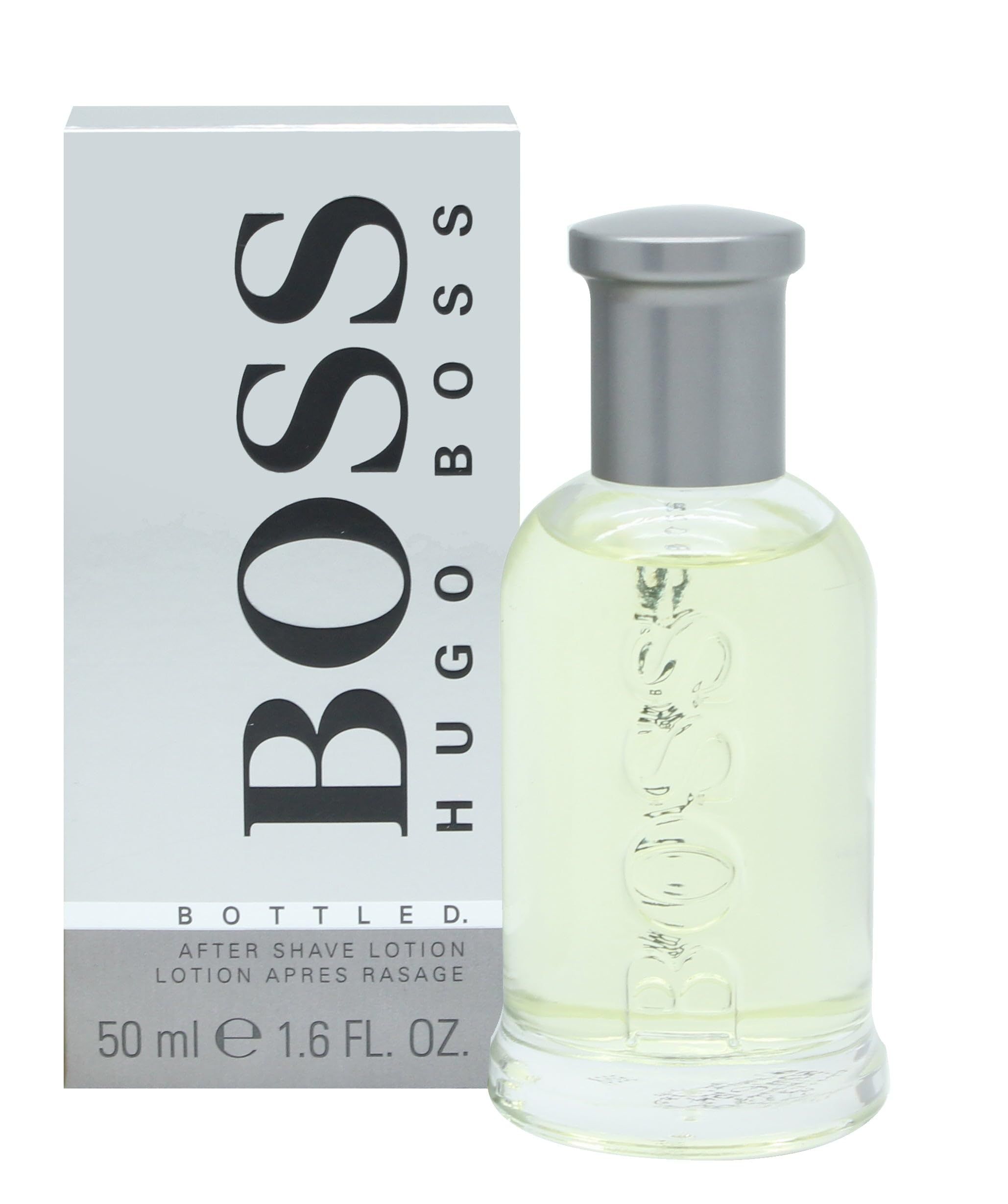 Hugo Boss Bottled After Shave Lotion 50ml Flakon und Verpackung.