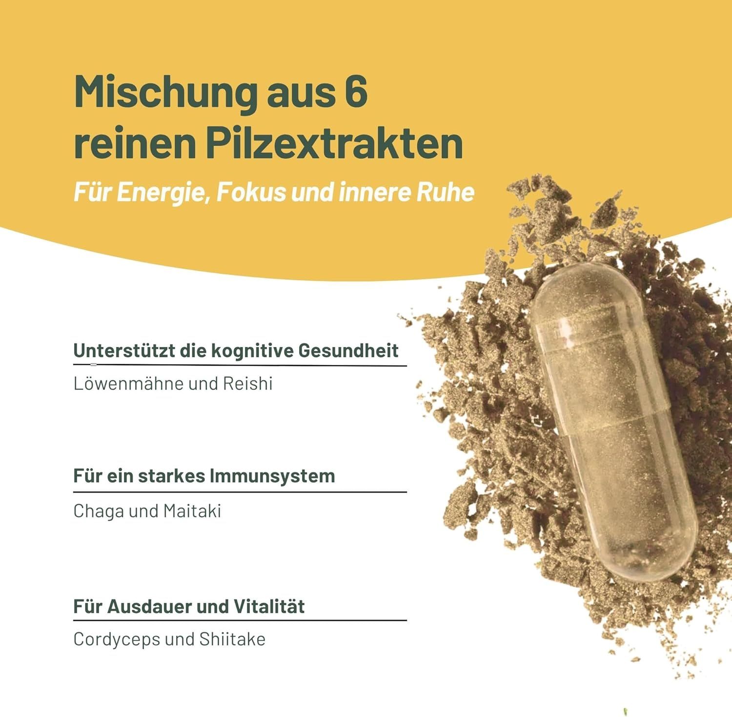 Vegan Vitality 6 Super Pilz Complex Kapseln