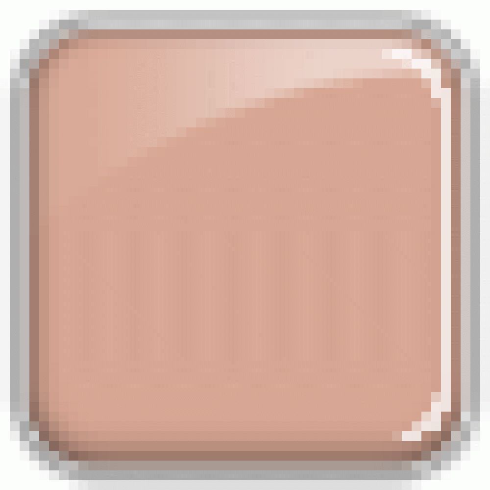 Quadratische, rosafarbene Kosmetik. Abgerundete Ecken, glänzende Oberfläche.