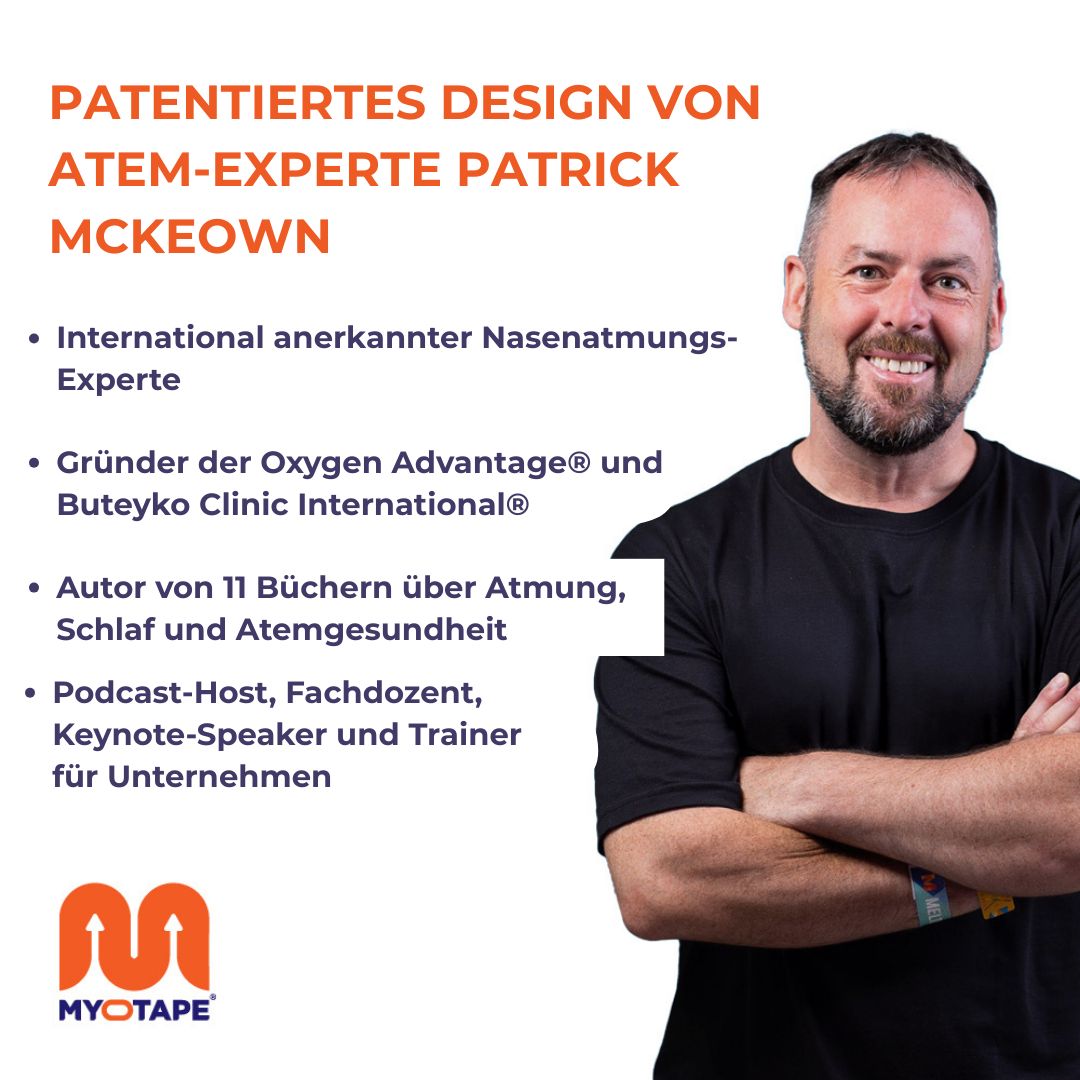 Porträt von Patrick McKeown, Atemexperte und Gründer von Myotape.