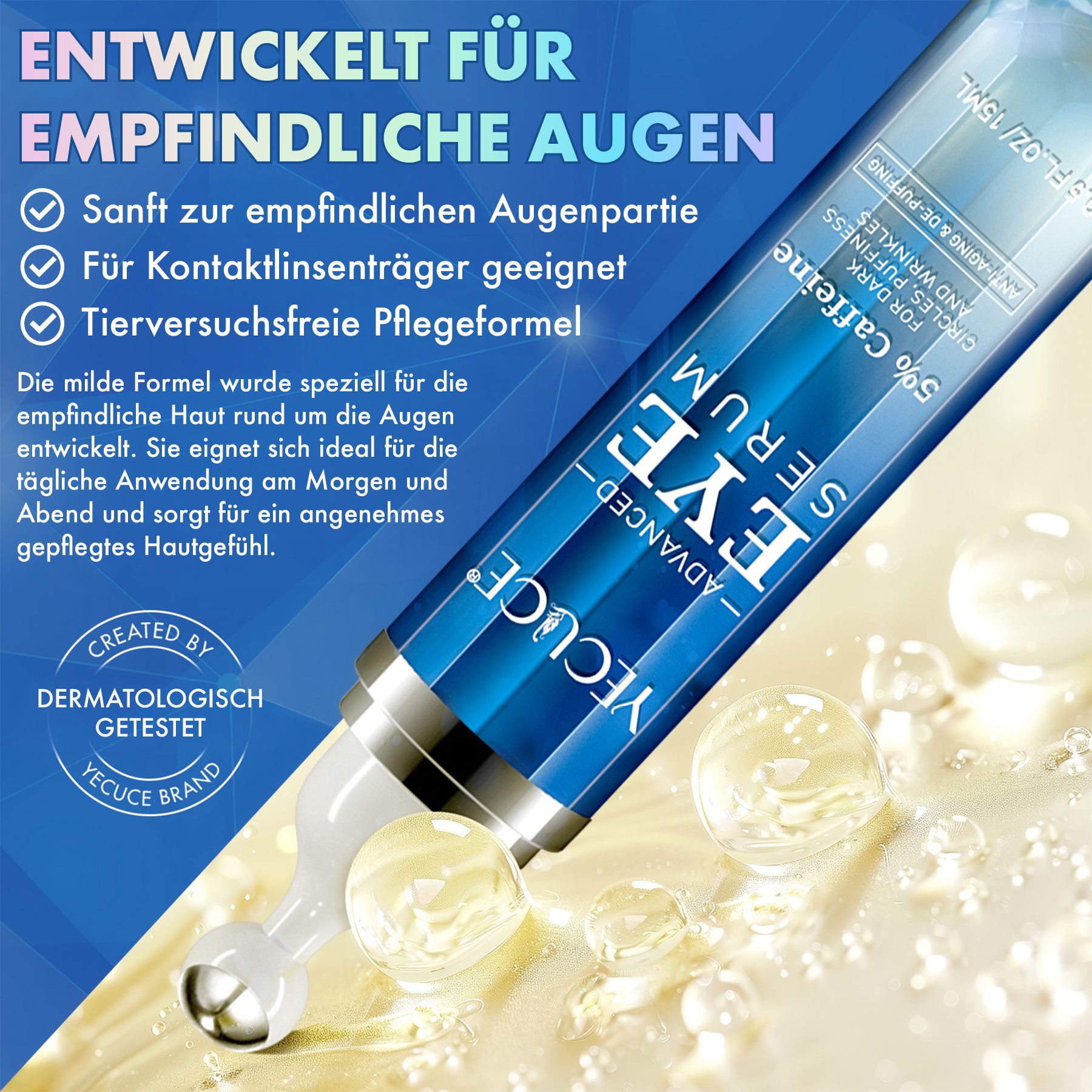 ALIVER Augenserum gegen Augenringe mit Retinol und Koffein