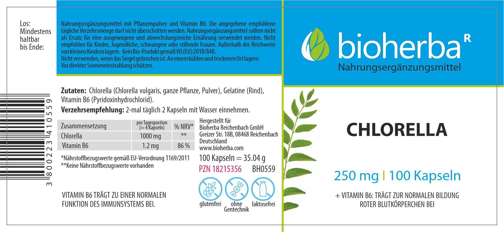 Bioherba Chlorella Kapseln