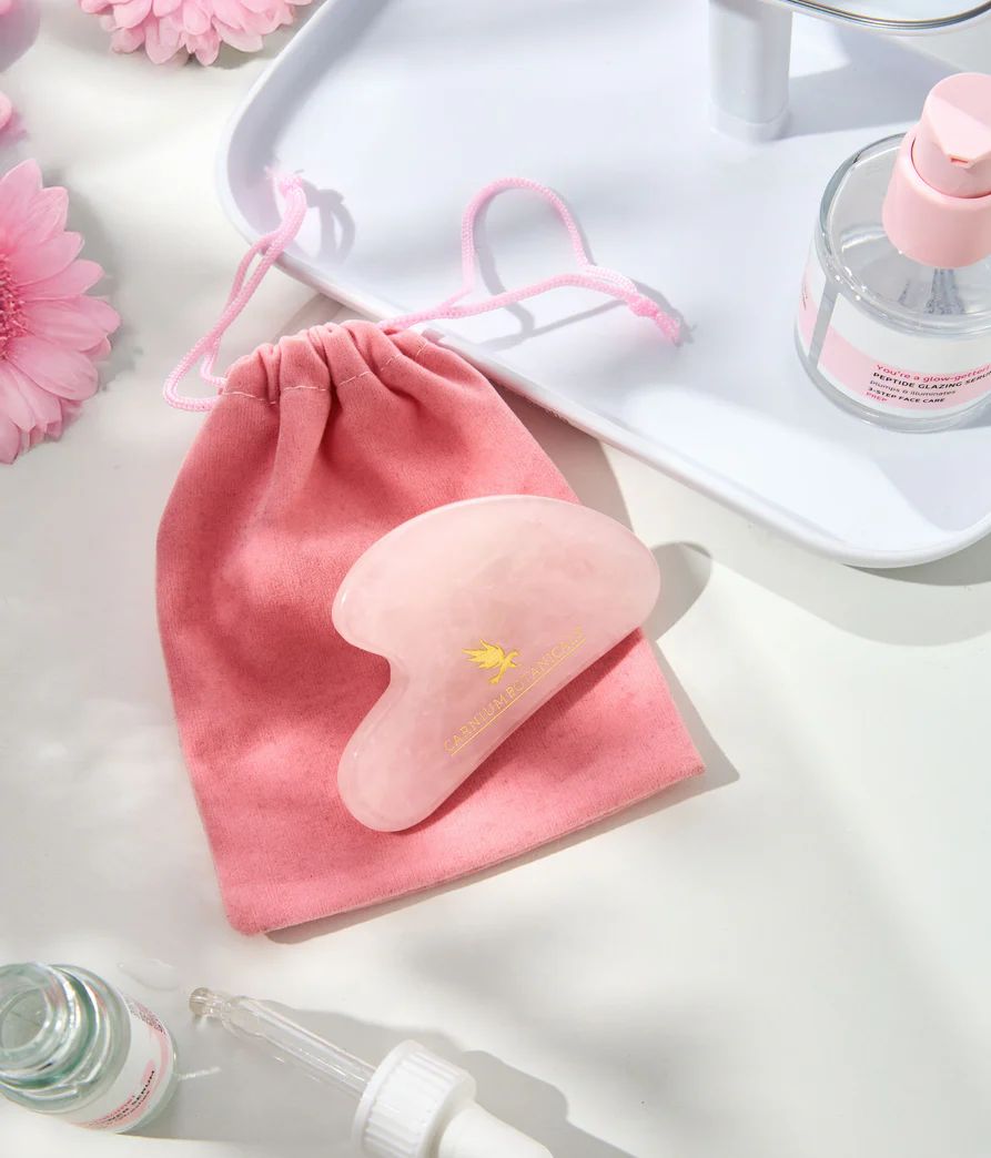GUA SHA aus natürlichem Rosenquarz
