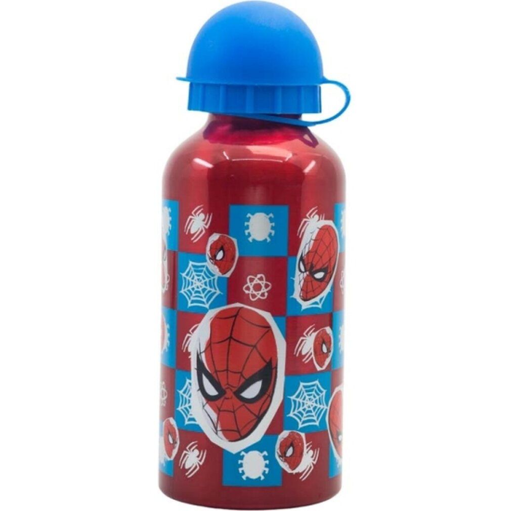 Stor  kinder aluminium flasche | spiderman arachnid grid