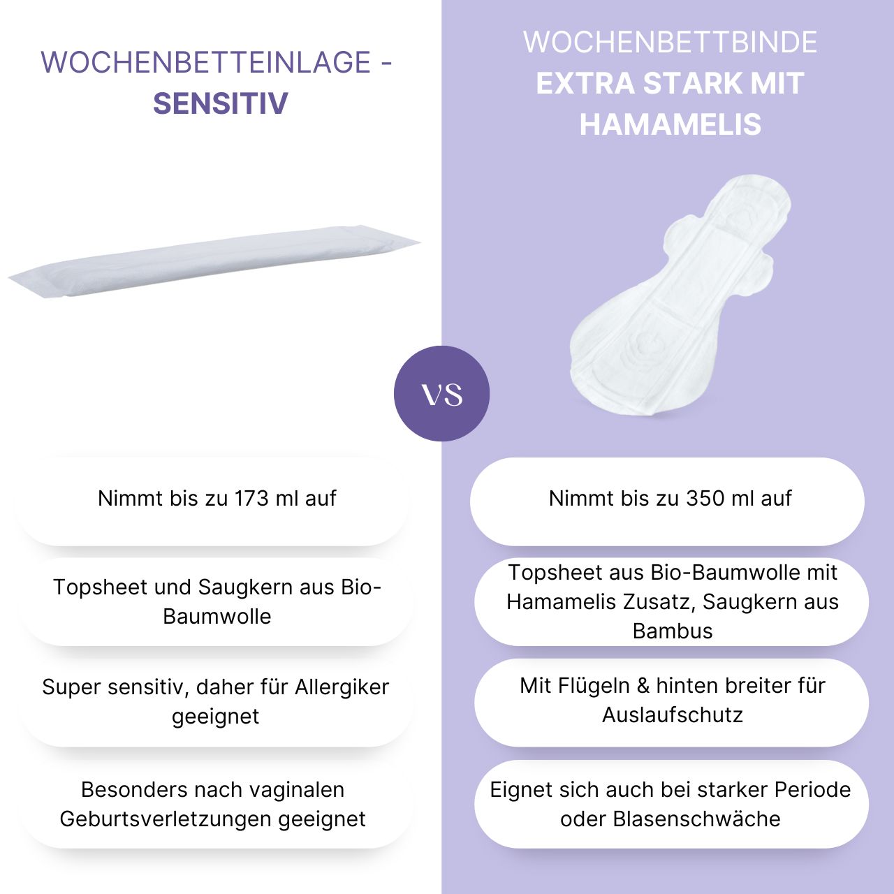 MyClarella® Wochenbetteinlagen "sensitive" mit Bio-Baumwolle