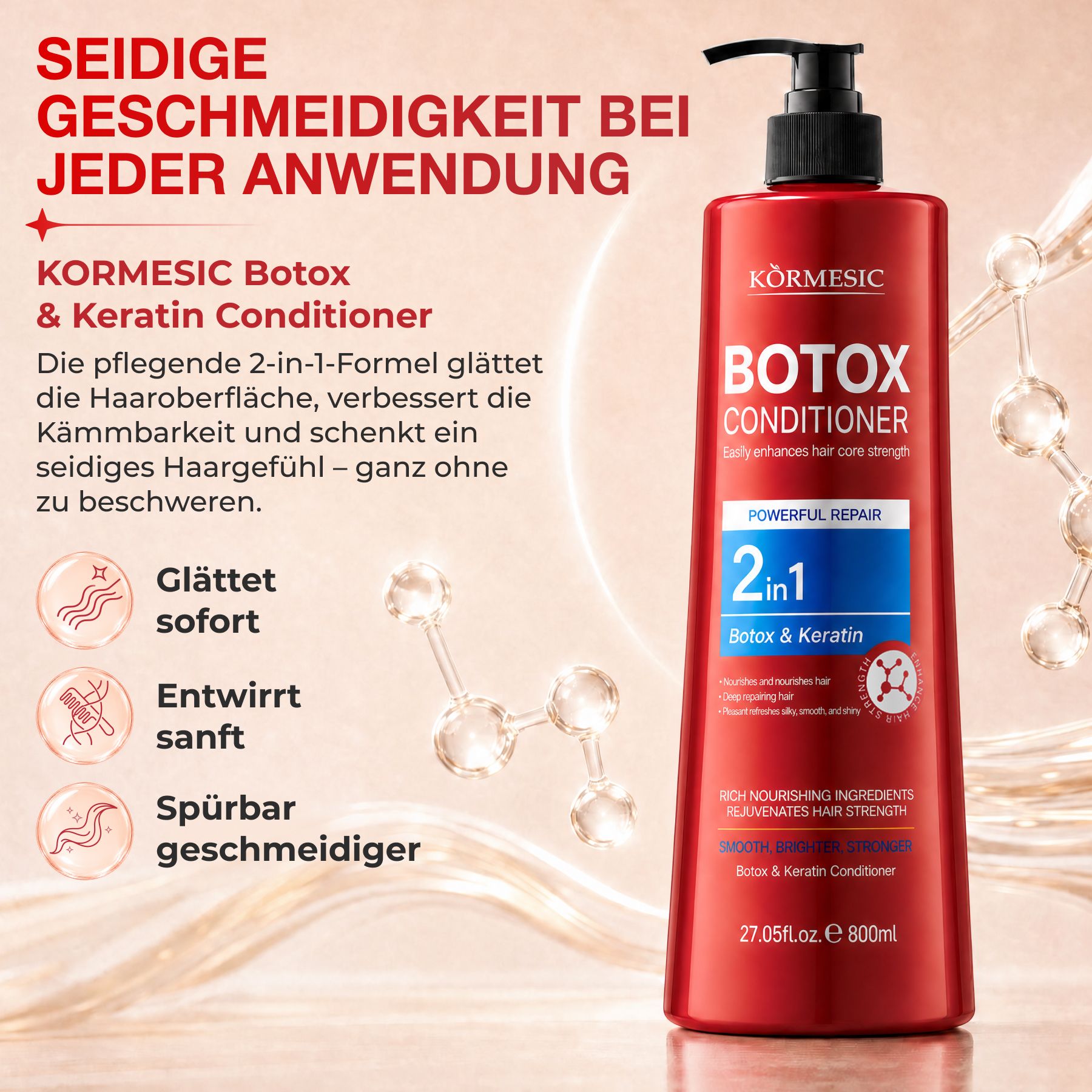 KORMESIC Haarspülung B-Tox Keratin Kollagen Repair Anti-Frizz