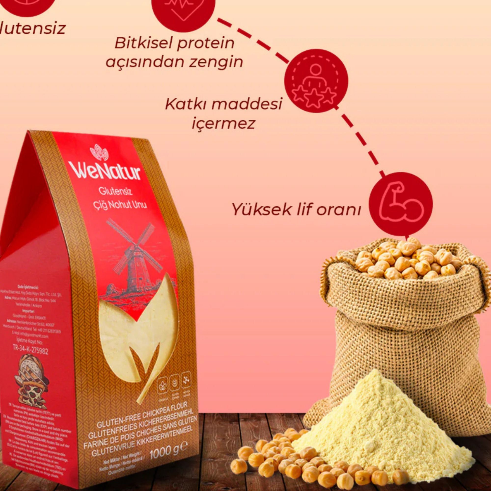 WeNatur Glutenfreies Kichererbsenmehl