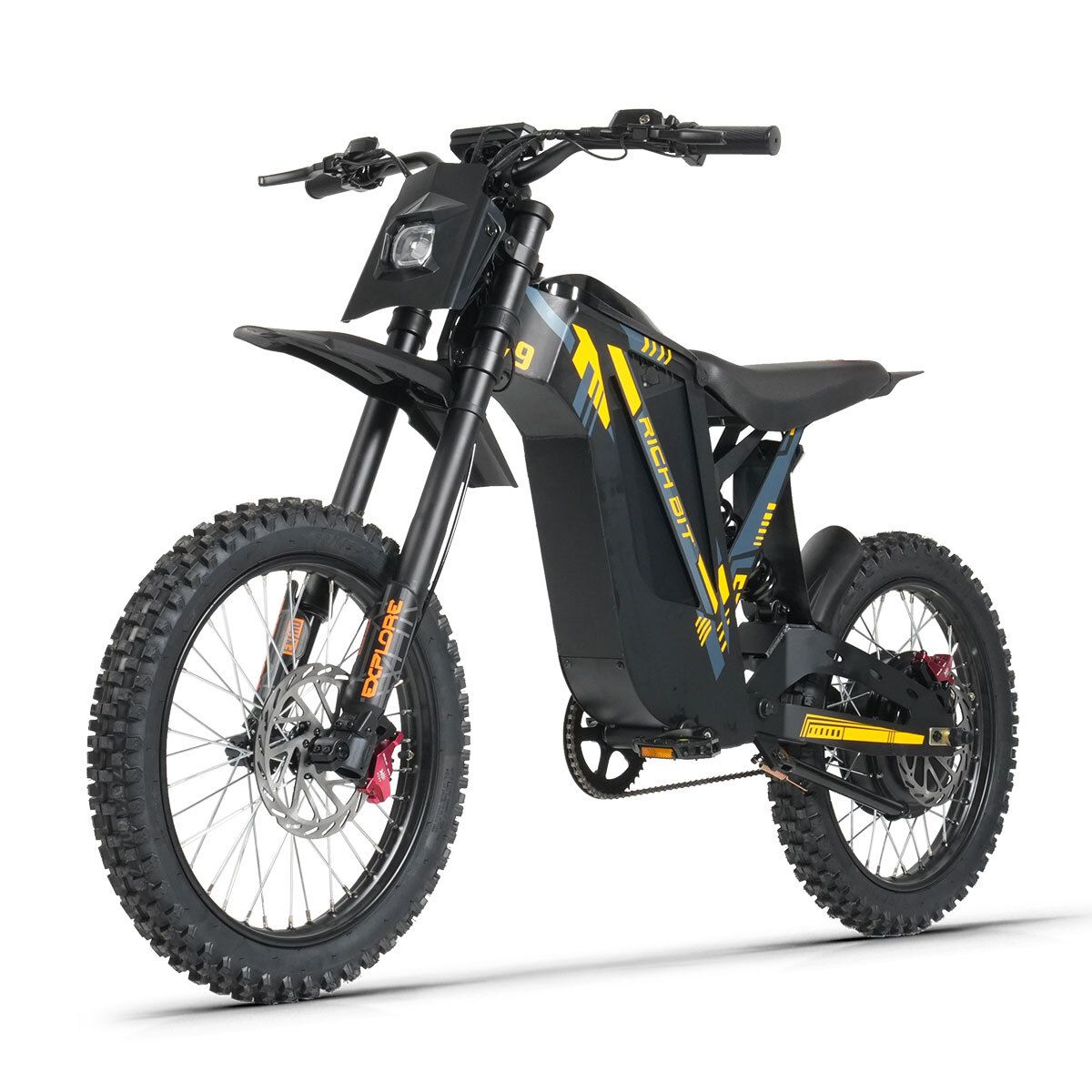 RICH BIT V9 Ultra Elektrisches Dirtbike, 48V 20Ah Akku, Vollfederung, 17"-Offroad-Reifen