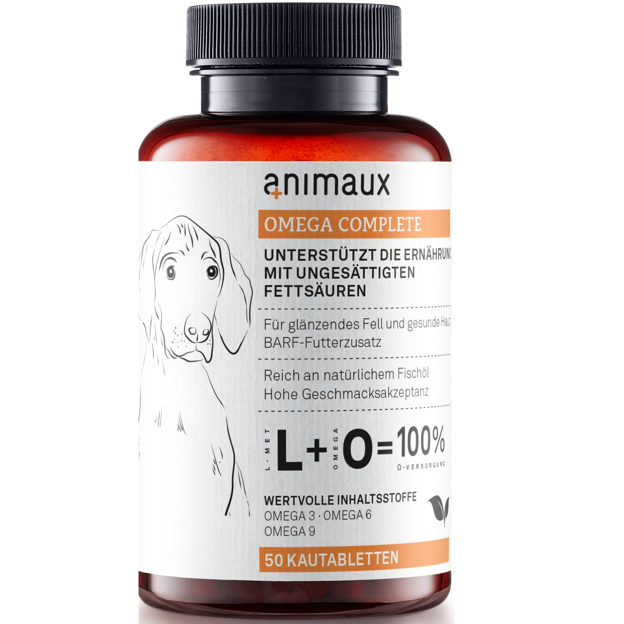 Animaux Omega Complete Kautabletten für Hunde, 50 Stück.