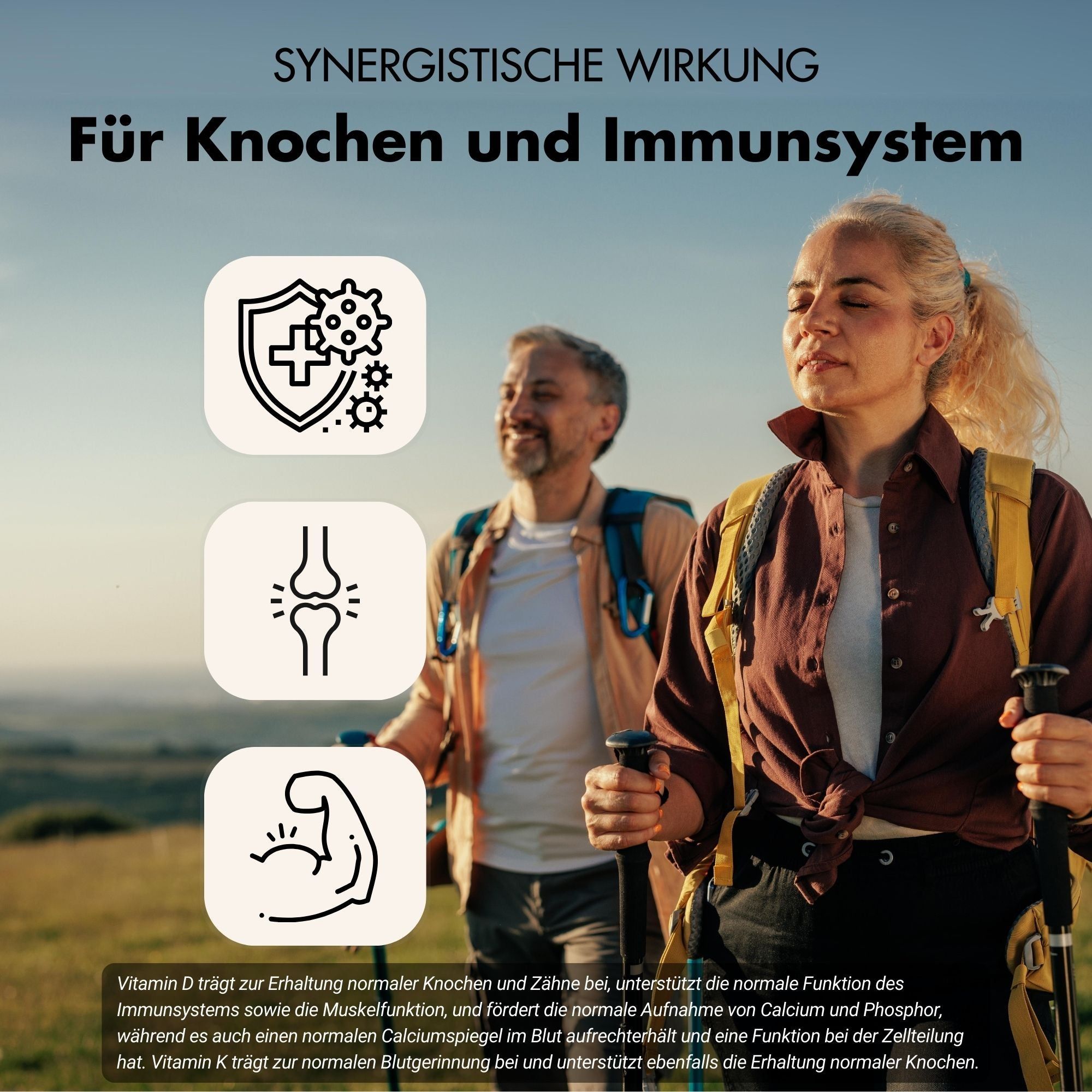 XTRA FUEL Vitamin D3 + K2 Tabletten: hochdosierte 20.000 I.E. + 200mcg MK-7