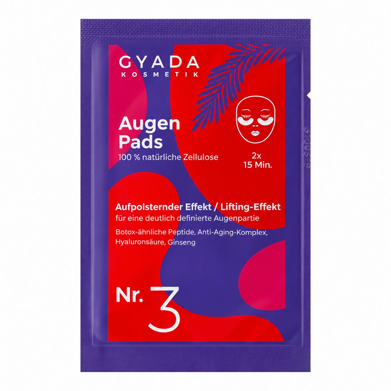 Gyada Kosmetik Augenpads, 100% natürliche Zellulose, aufpolsternd.
