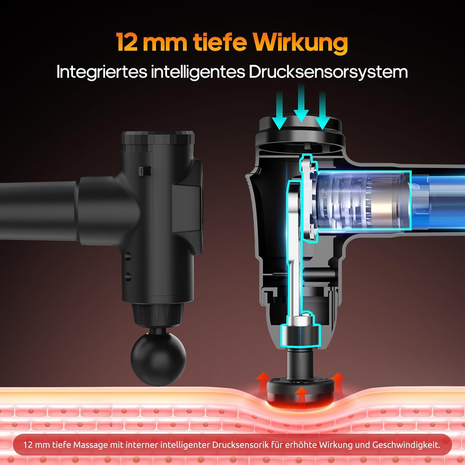 Nackenmassagegerät mit Shiatsu-Knetknoten und Luftkompressionsmassage für Rücken und Schultern.