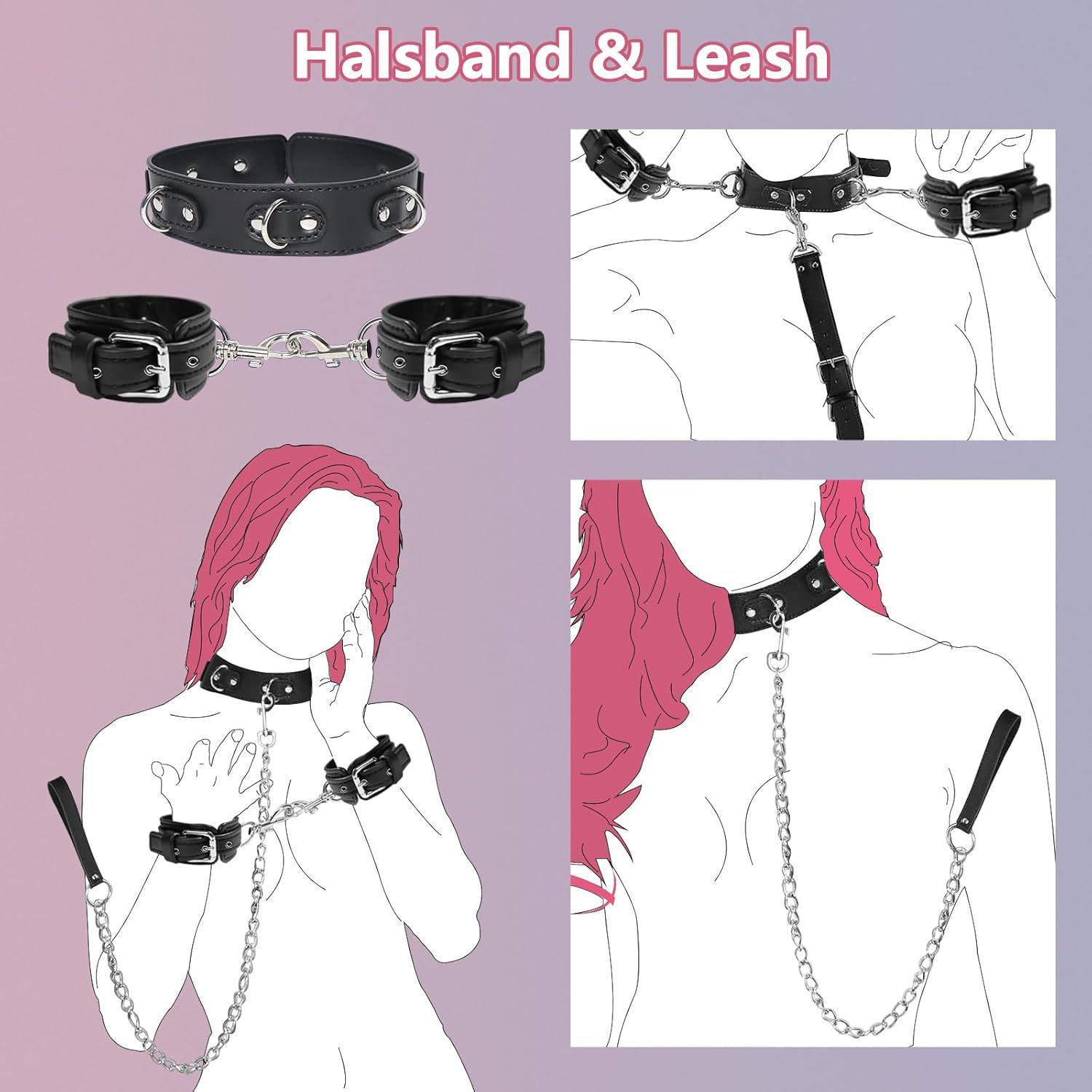 YICOCO BDSM Anal Hook Fesseln Kit Bondage-Set