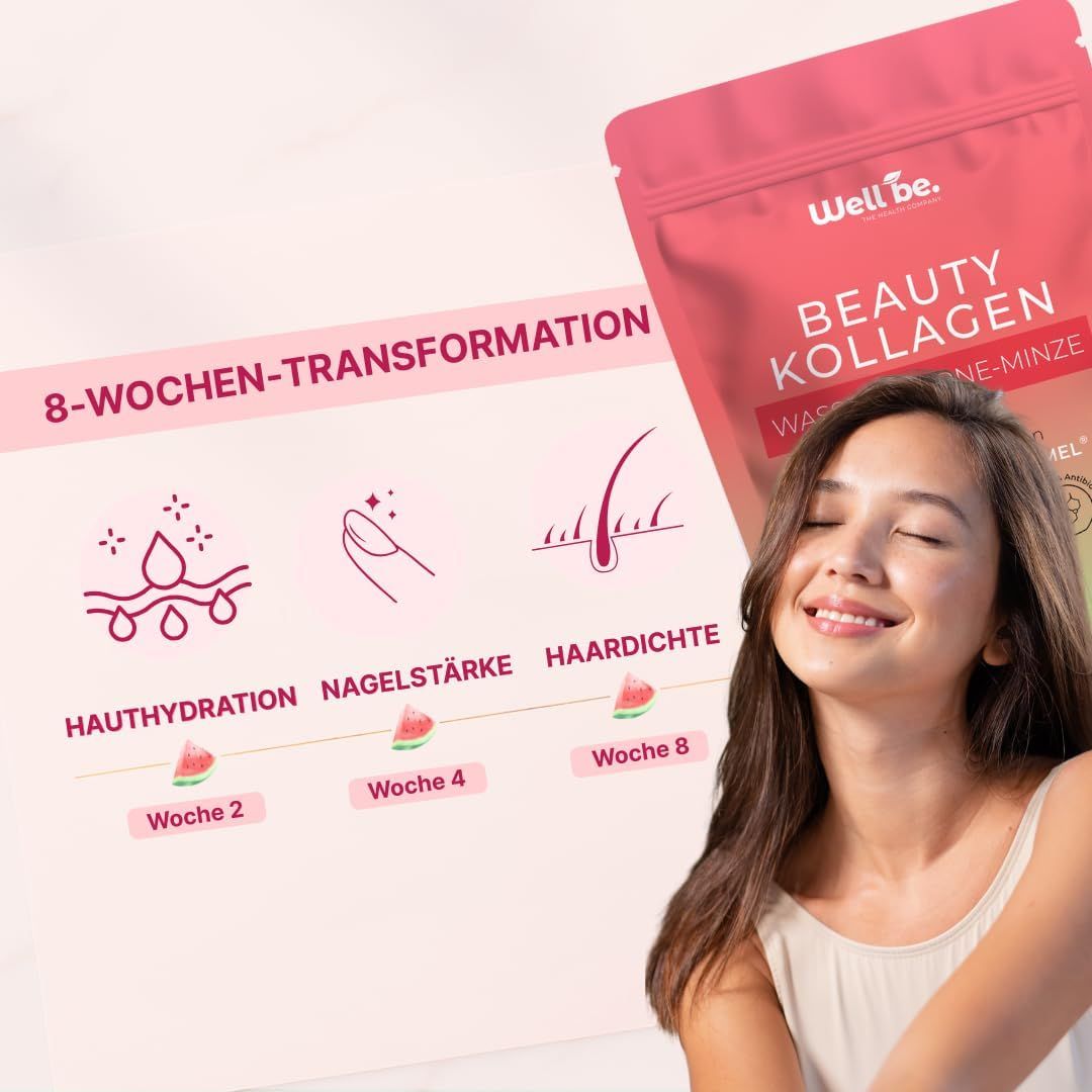 wellbe Beauty Kollagen Wassermelone-Minze mit Rejuva Complex® Formel