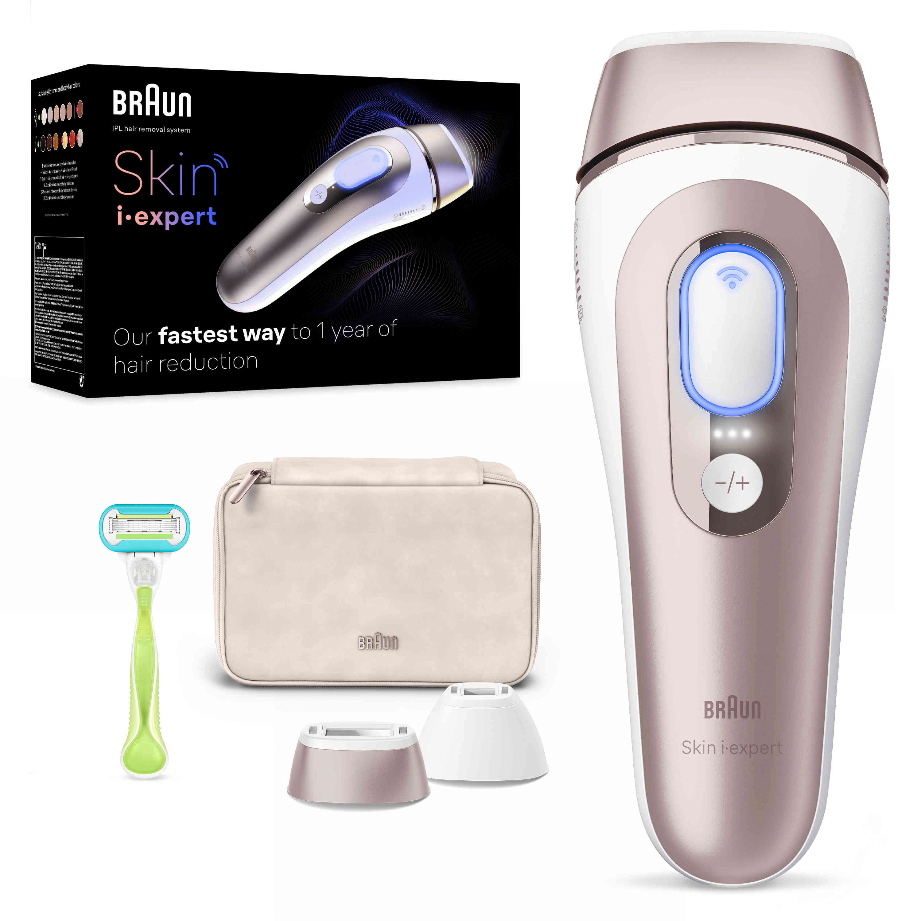 Braun - IPL "Skin i-expert Pro - PL7147 + Venus Rasierer" in Weiß/Bronze