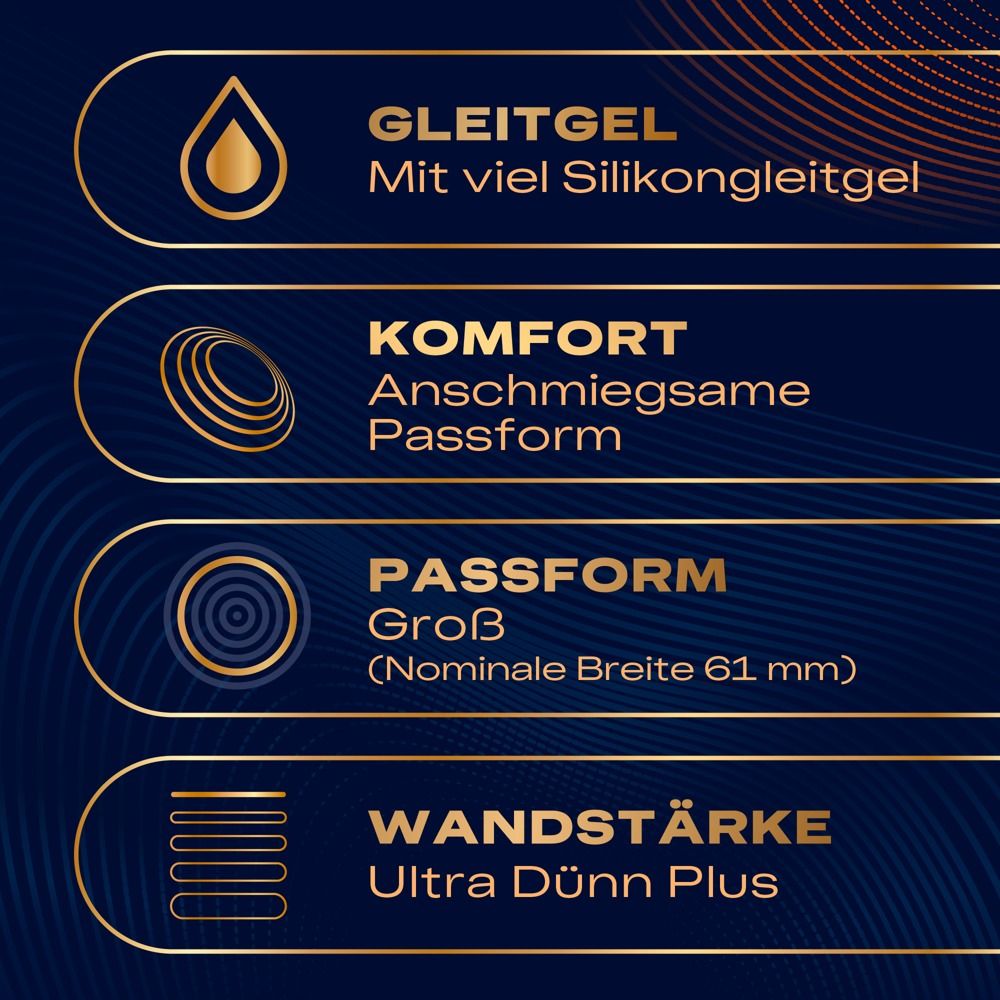 Durex Intensity XXL Kondompackung, 8 Stück, latexfrei, extra groß.